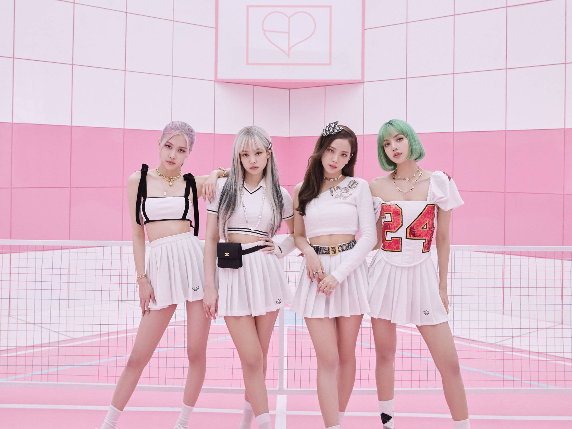 Blackpink Thành Viên Trang Phục Tennis Desktop Hình nền