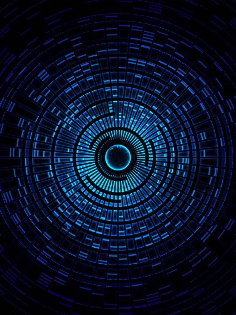 Blue Circular Abstract iPad Mini Hình nền