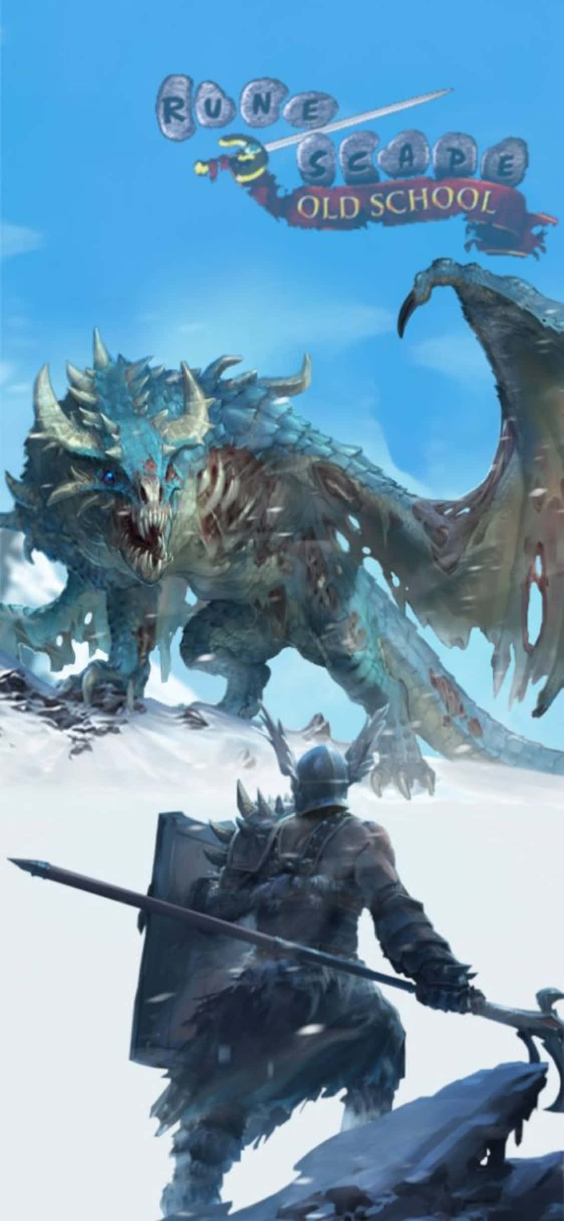 Blue Dragon iPhone X Runescape Oldschool Background Hình nền