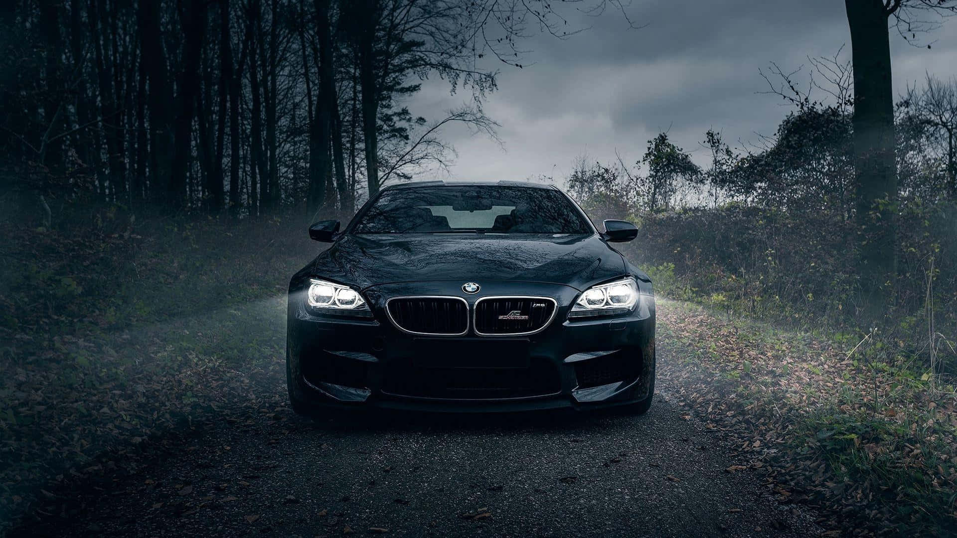 BMW 1920x1080 Lái Xe Trong Rừng Đêm Hình nền