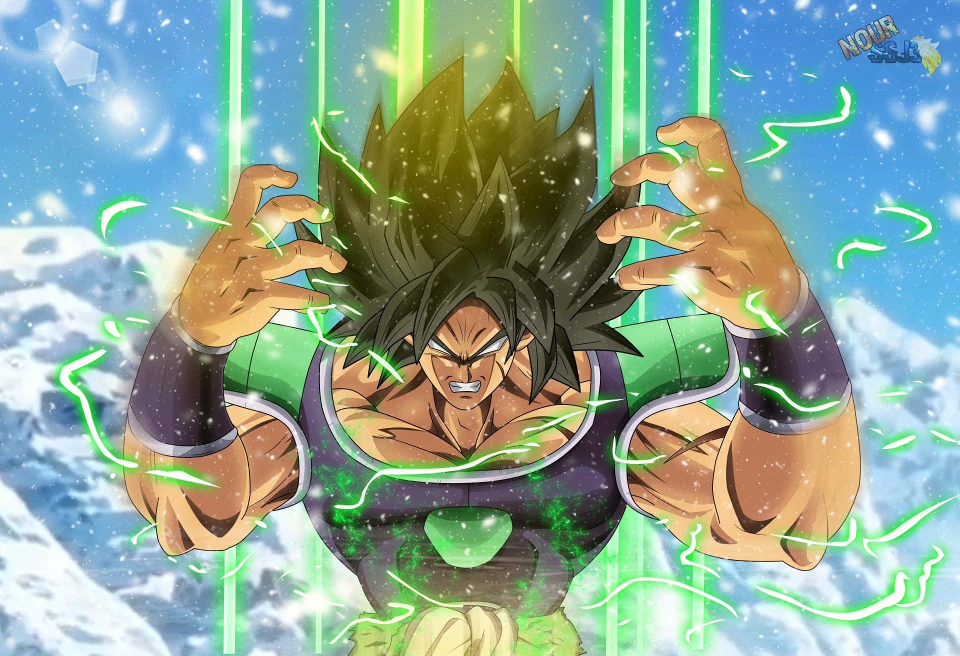 Bộ ba Goku, Vegeta và Broly tiến bước trong Dragon Ball Super: Broly Hình nền