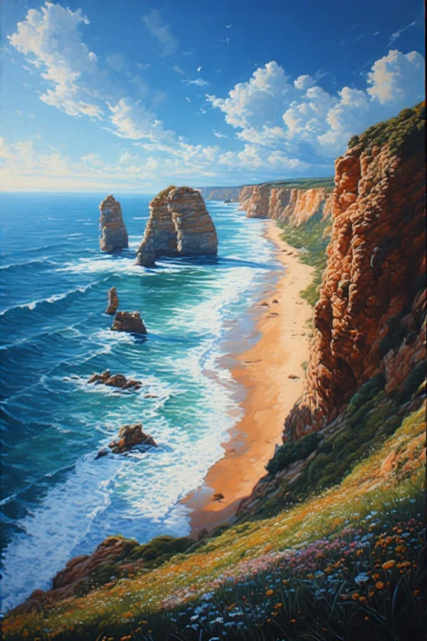 Bờ Biển Great Ocean Road và Mười Hai Tông Đồ 4K Hình nền