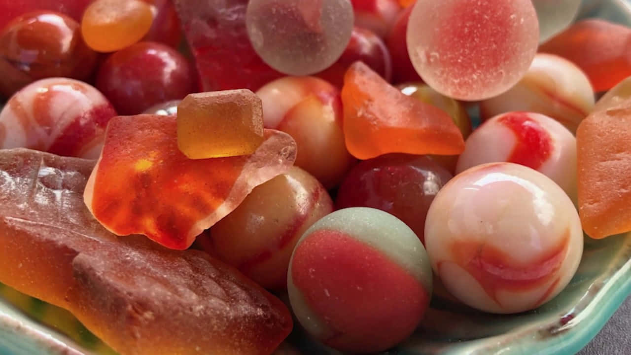 Bờ Biển Rực Rỡ Sắc Màu Kính Vụn Biển Hình nền