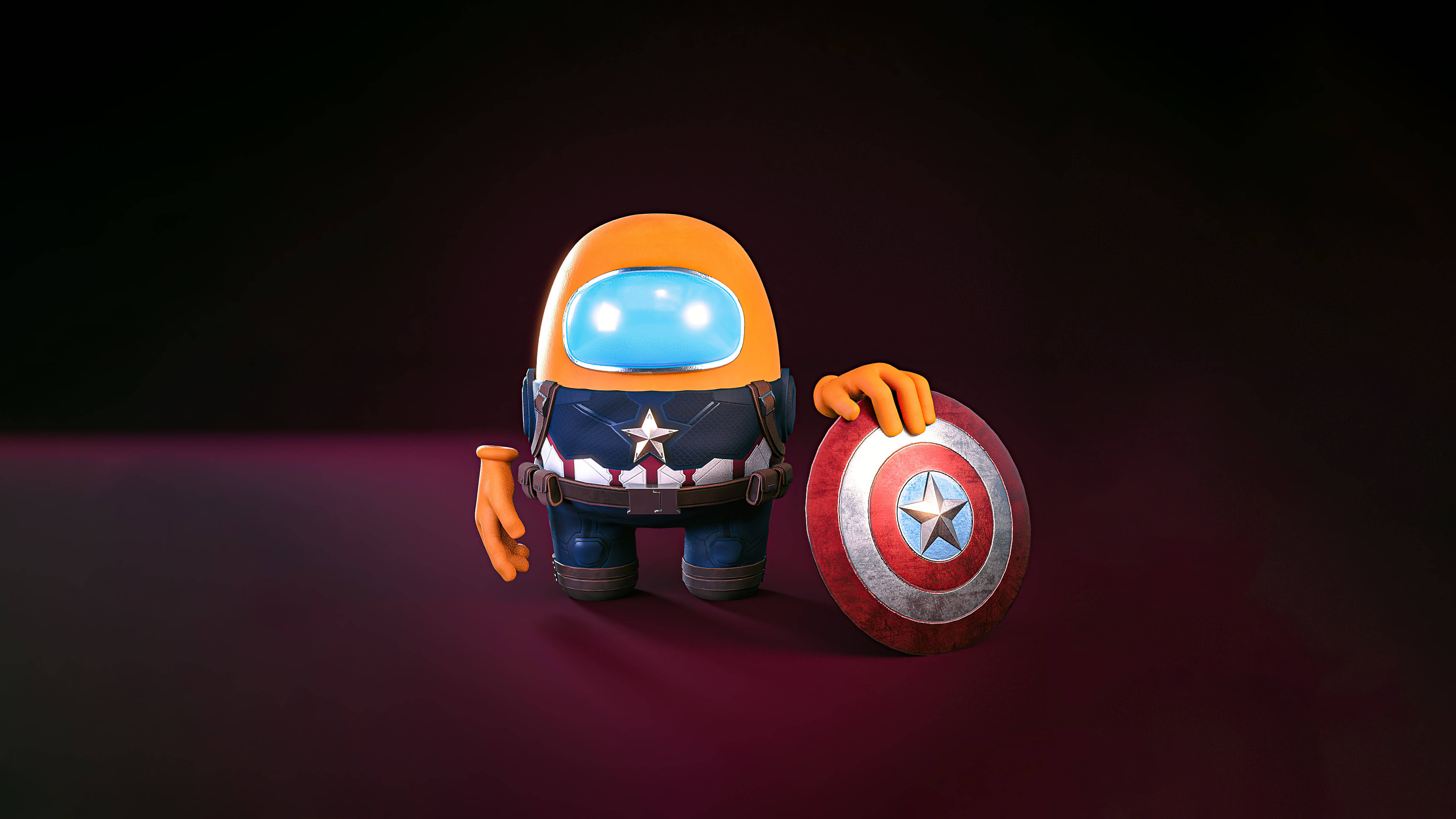 Bộ đồ Captain America Among US thẩm mỹ Hình nền