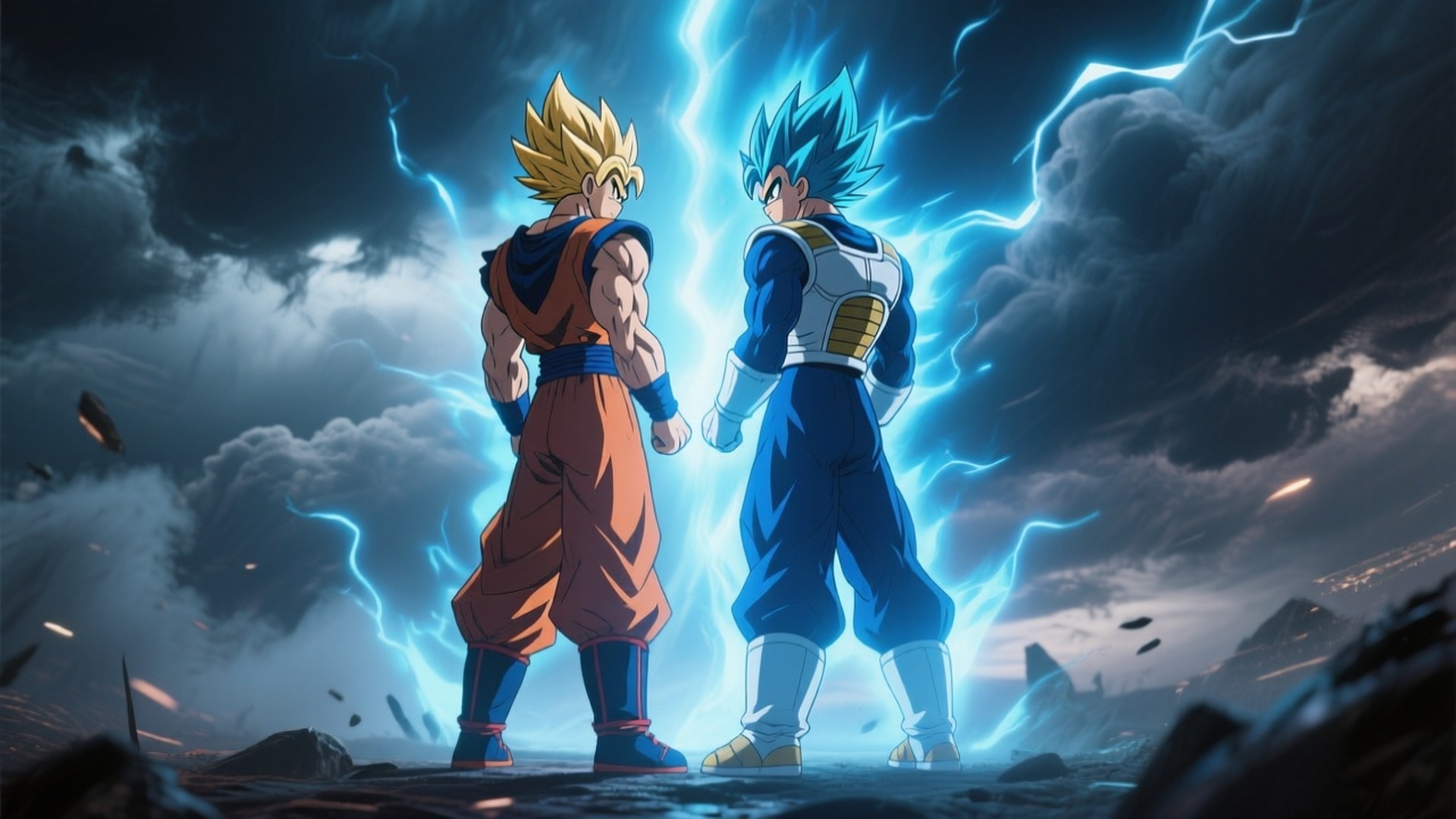 Bộ đôi Saiyan kiên cường Hình nền