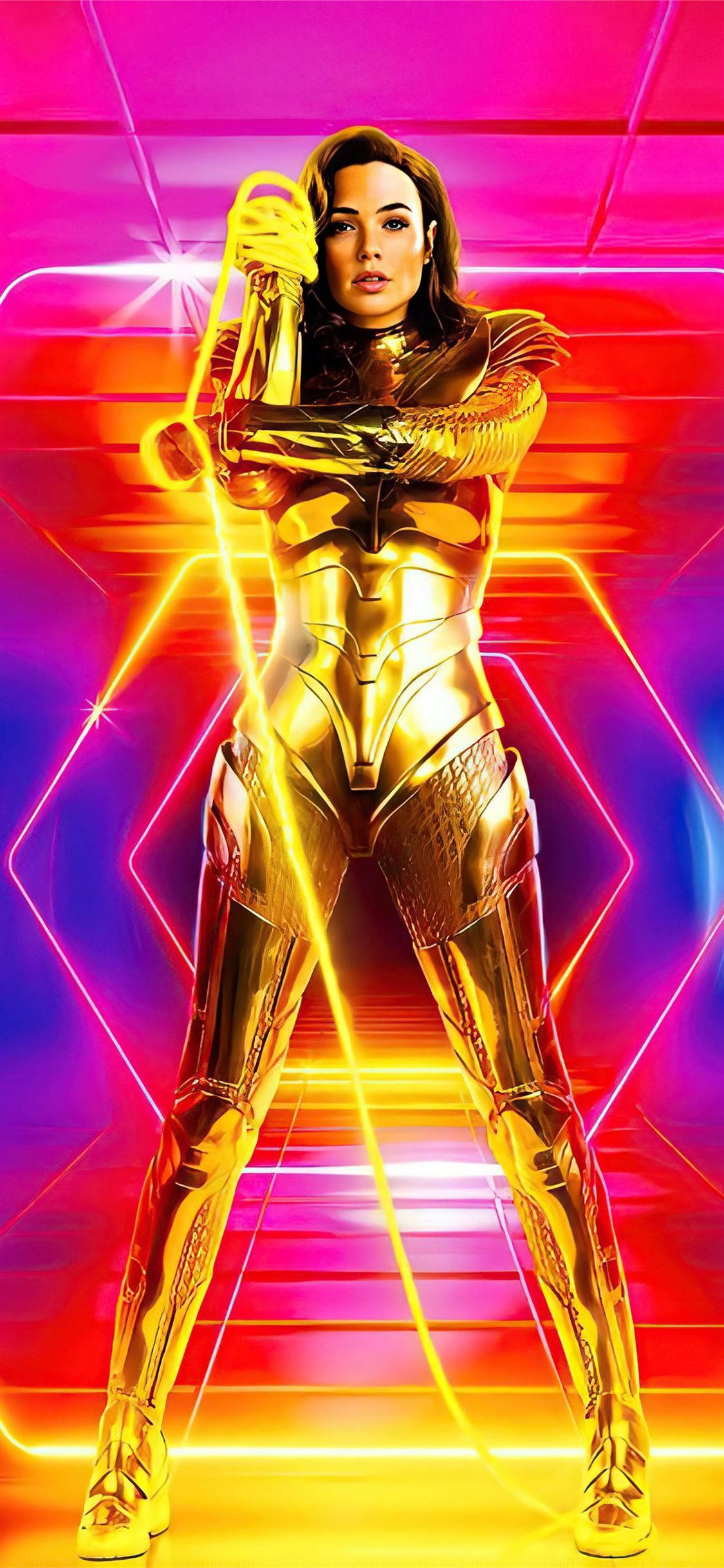 Bộ Giáp Vàng Retro Wonder Woman 1984 Hình nền