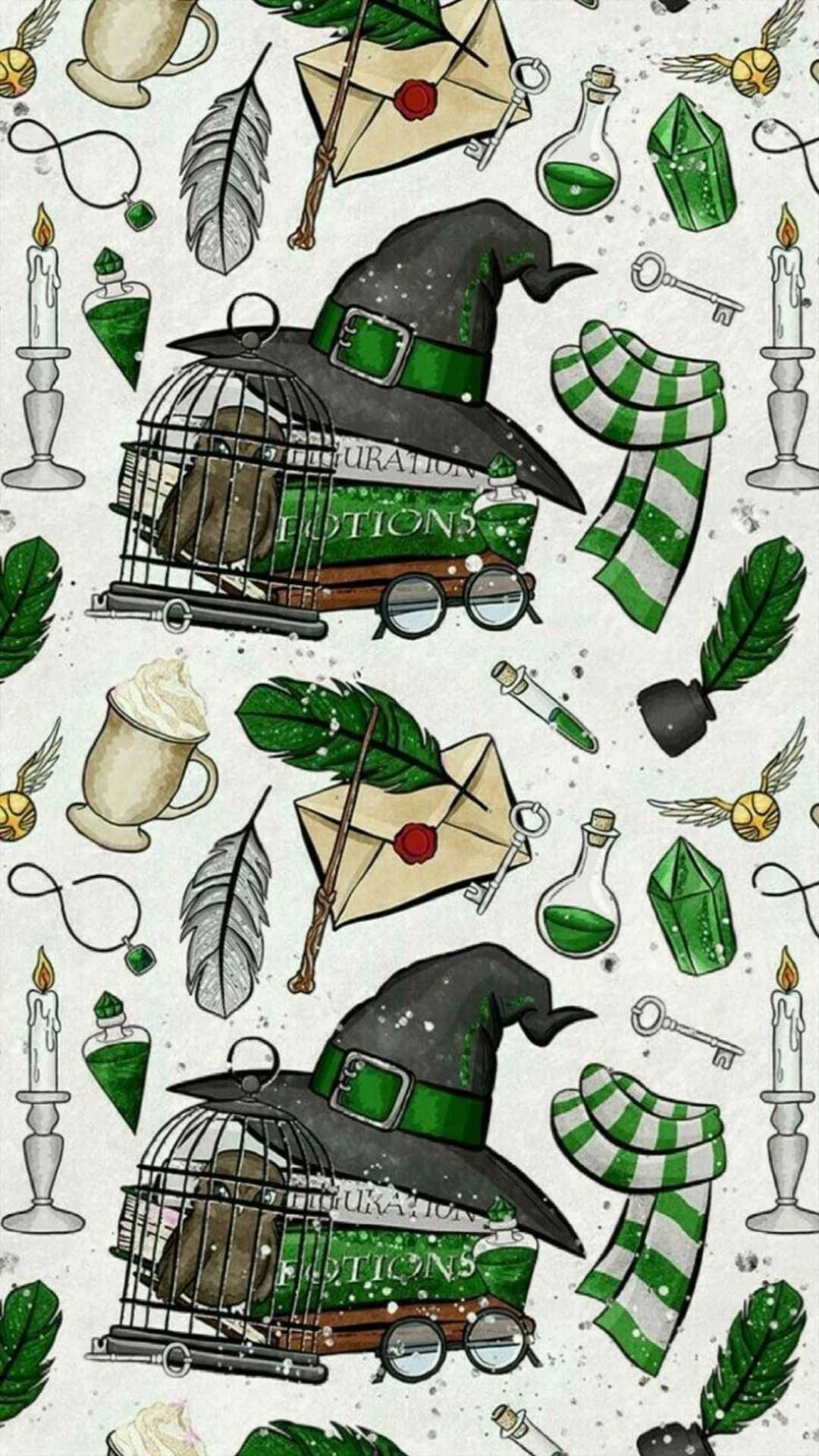 Bộ nhãn dán Slytherin cổ điển cho iPhone Hình nền