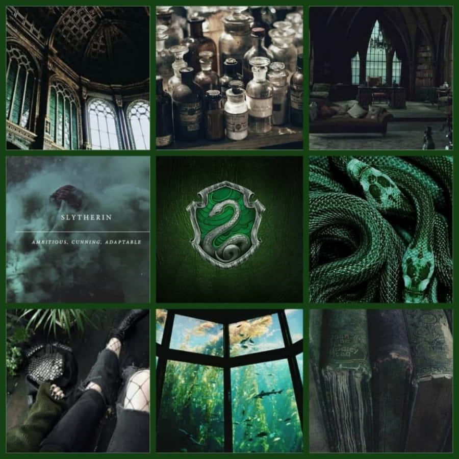 Bộ sưu tập ảnh Harry Potter với tông màu xanh lá và đen Hình nền
