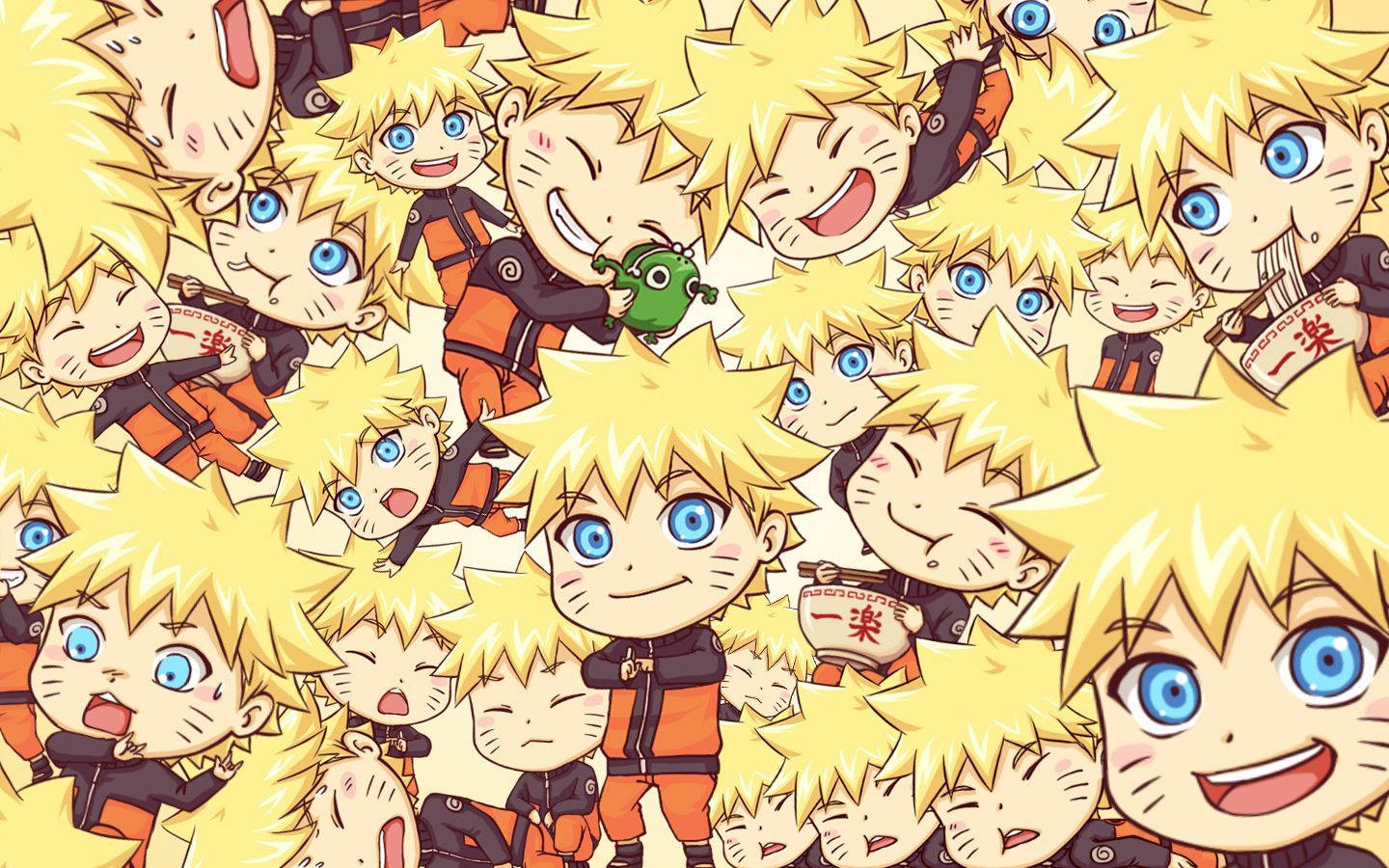 Bộ sưu tập khuôn mặt chibi Naruto dễ thương Hình nền