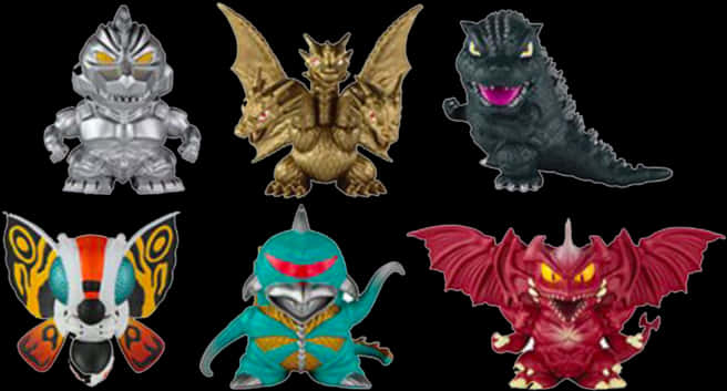 Bộ sưu tập tượng nhỏ Godzilla và Kaiju Hình nền