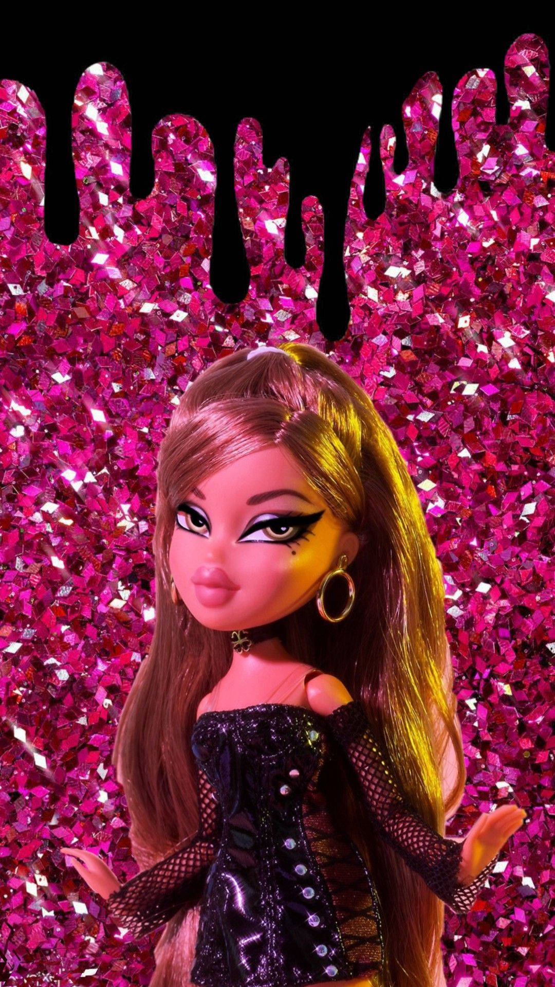 Bốn búp bê Bratz mỉm cười, sẵn sàng cho niềm vui và phiêu lưu Hình nền
