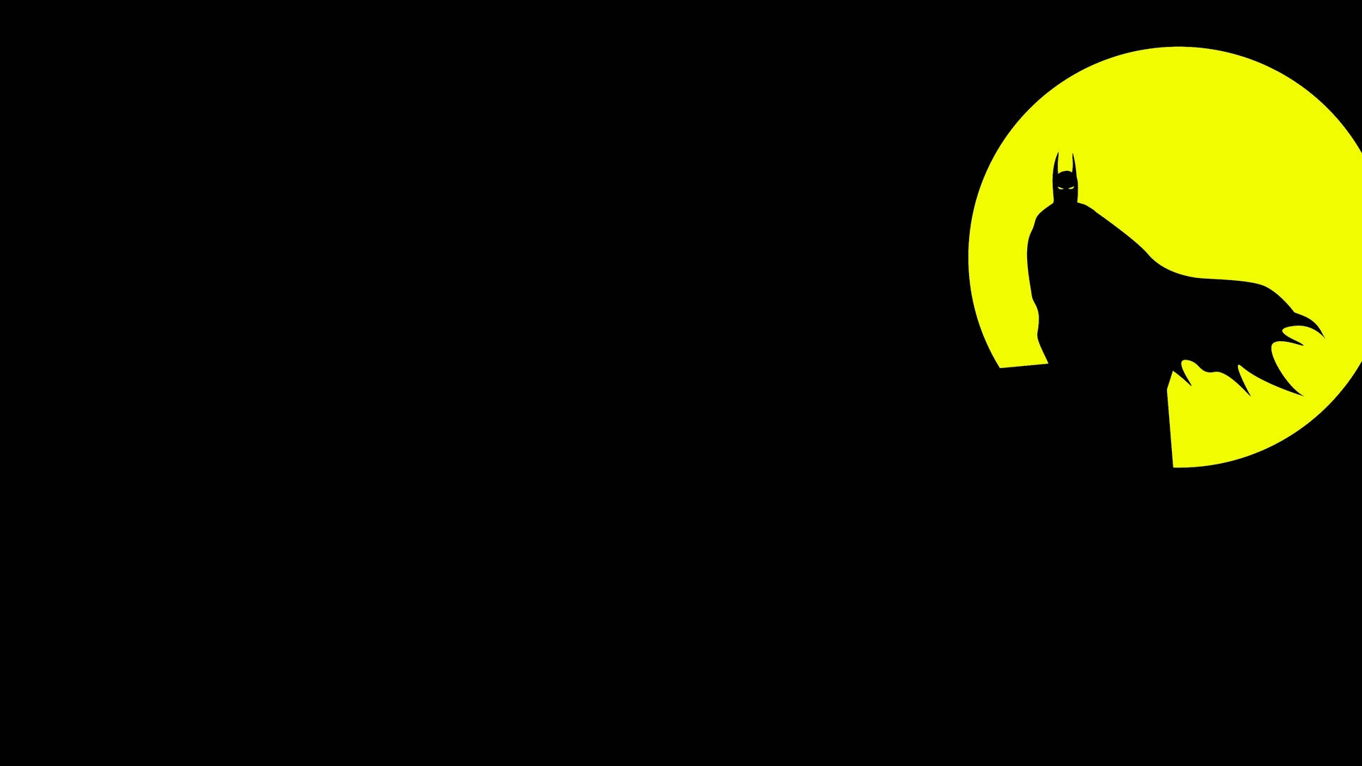 Hình nền bóng đen Batman vàng và đen