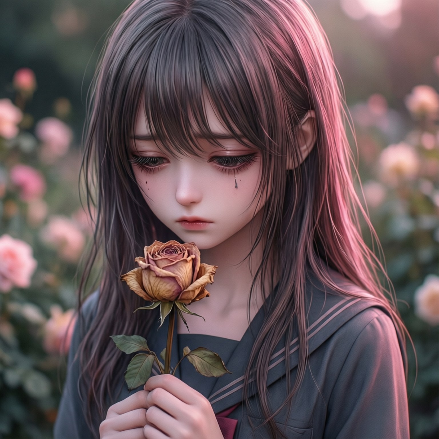 Bông Hồng Úa Tàn Hình nền