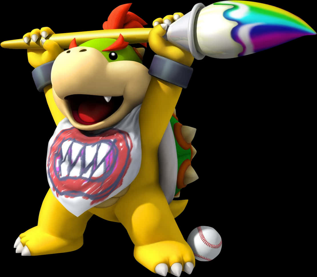 Bowser trong vai trò cầu thủ bóng chày dữ dội Hình nền