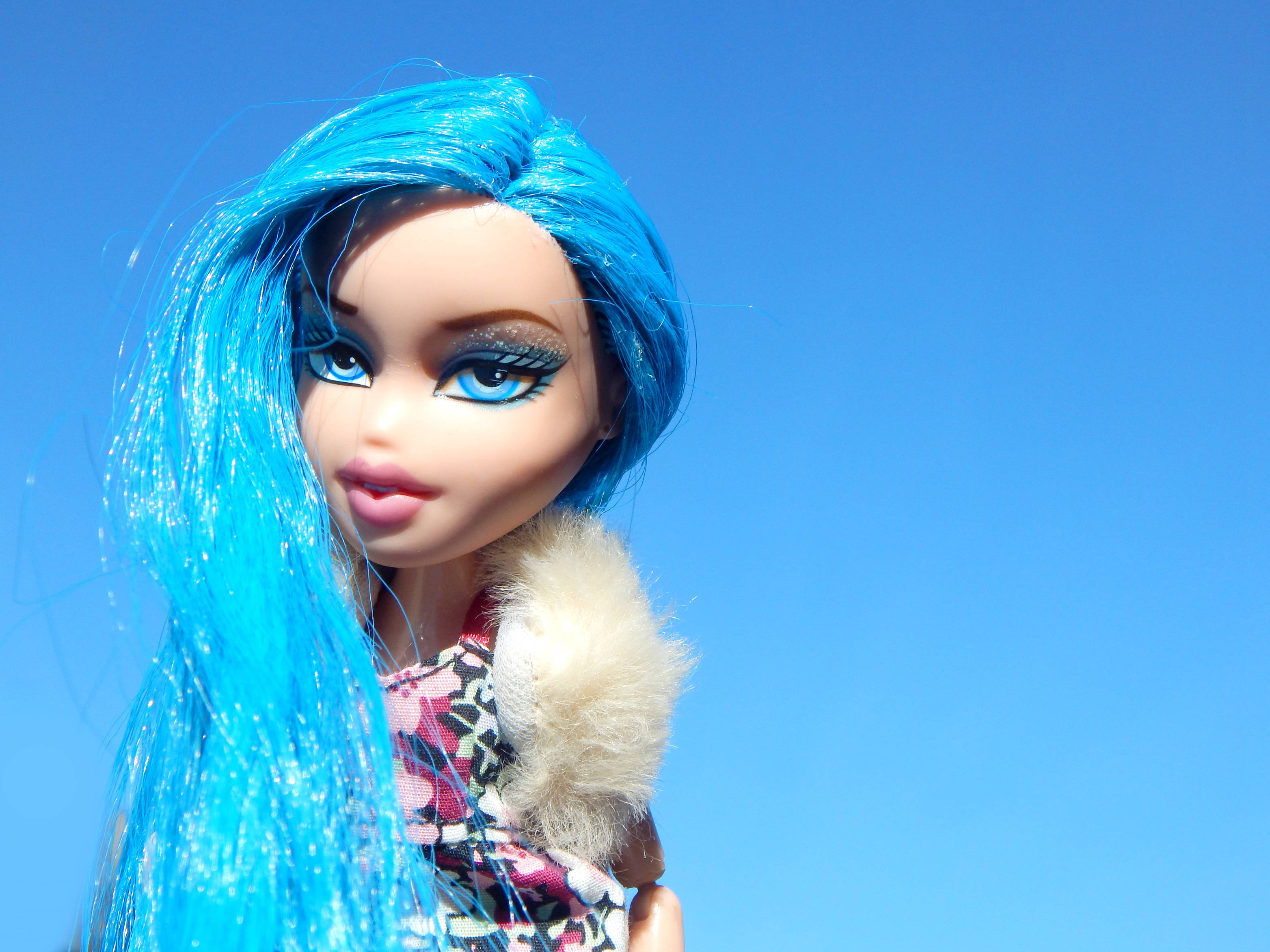 Bratz Phong Cách Trong Váy Hoa Xanh Hình nền