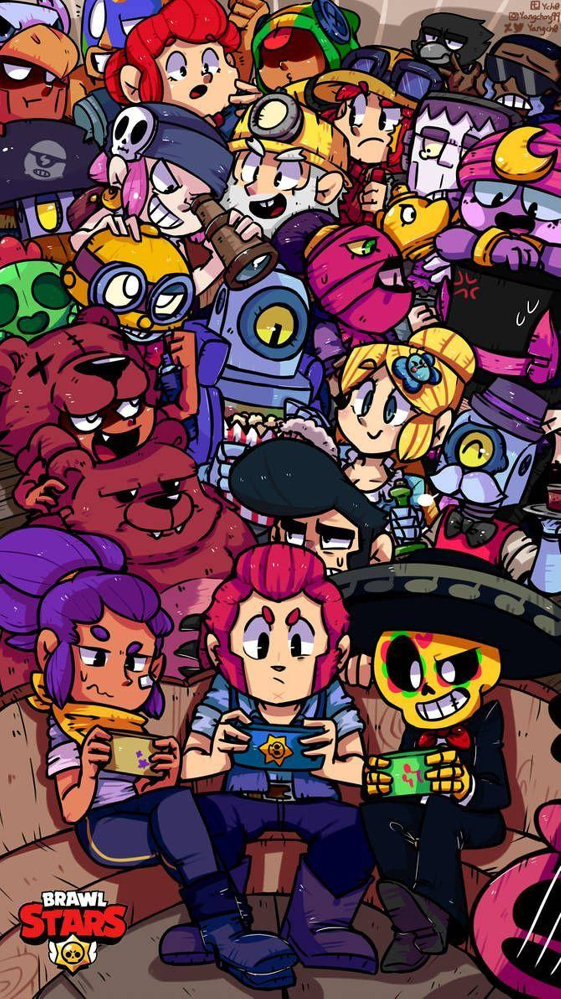 Brawl Stars MOBA Game - Dàn Nhân Vật Vui Nhộn 4K Hình nền