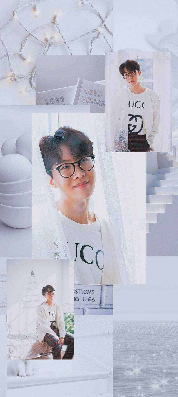 BTS Aesthetic Jhope Trên Nền Trắng Hình nền