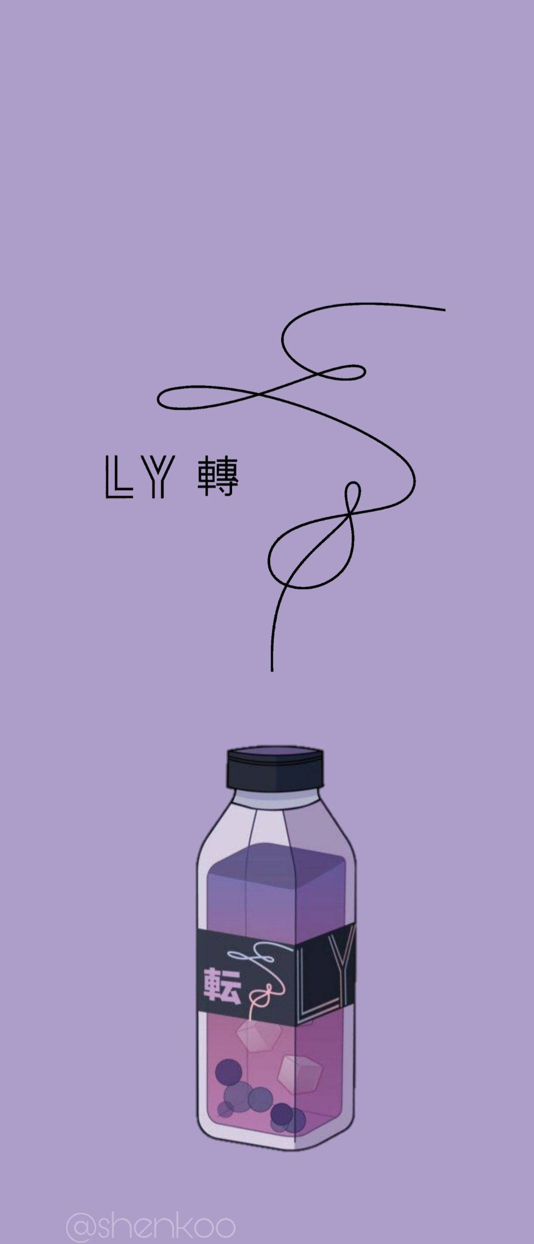 BTS Aesthetic Love Yourself Tím Hình nền