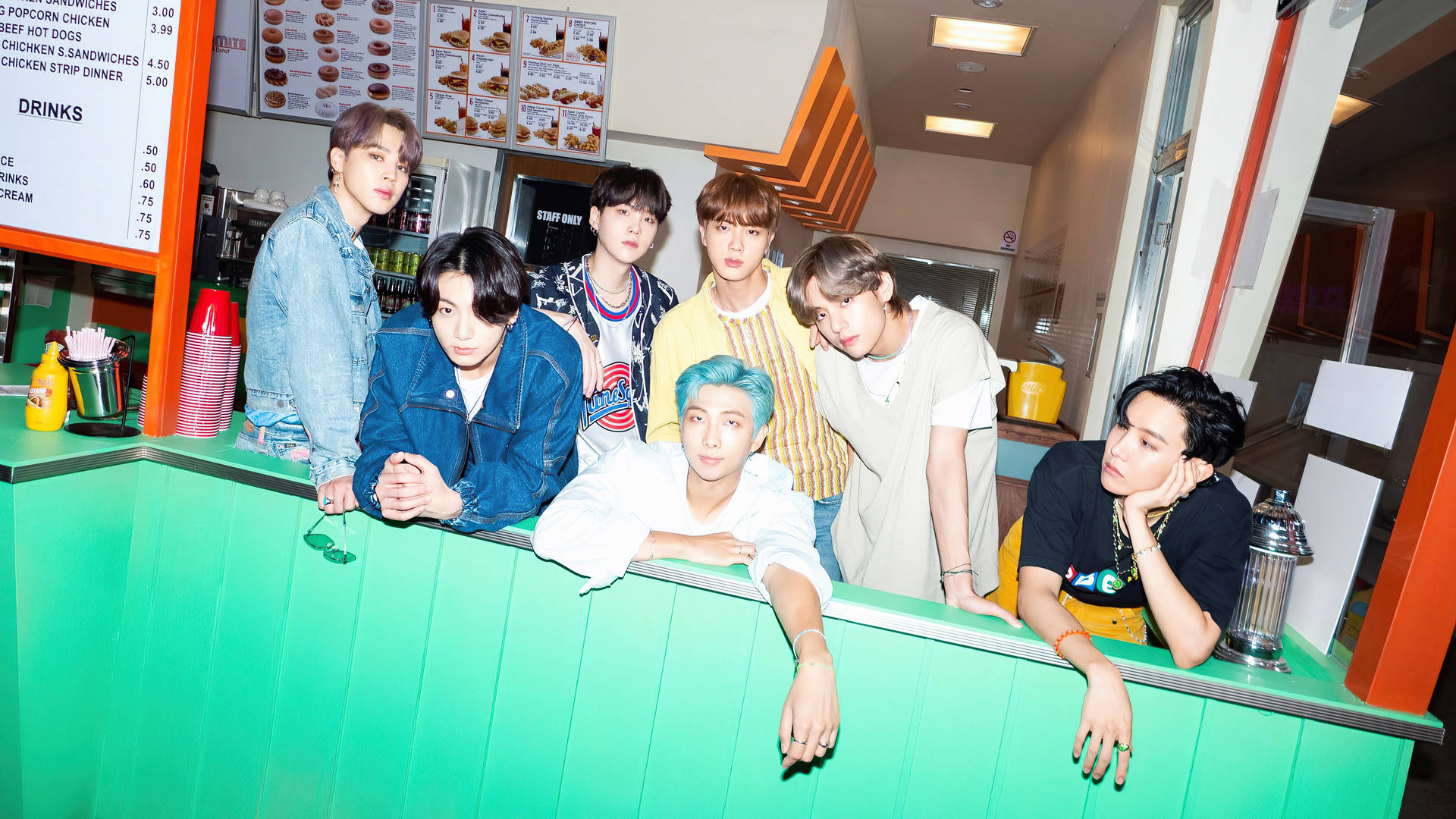 BTS Dynamite Ảnh Nhóm Hình nền