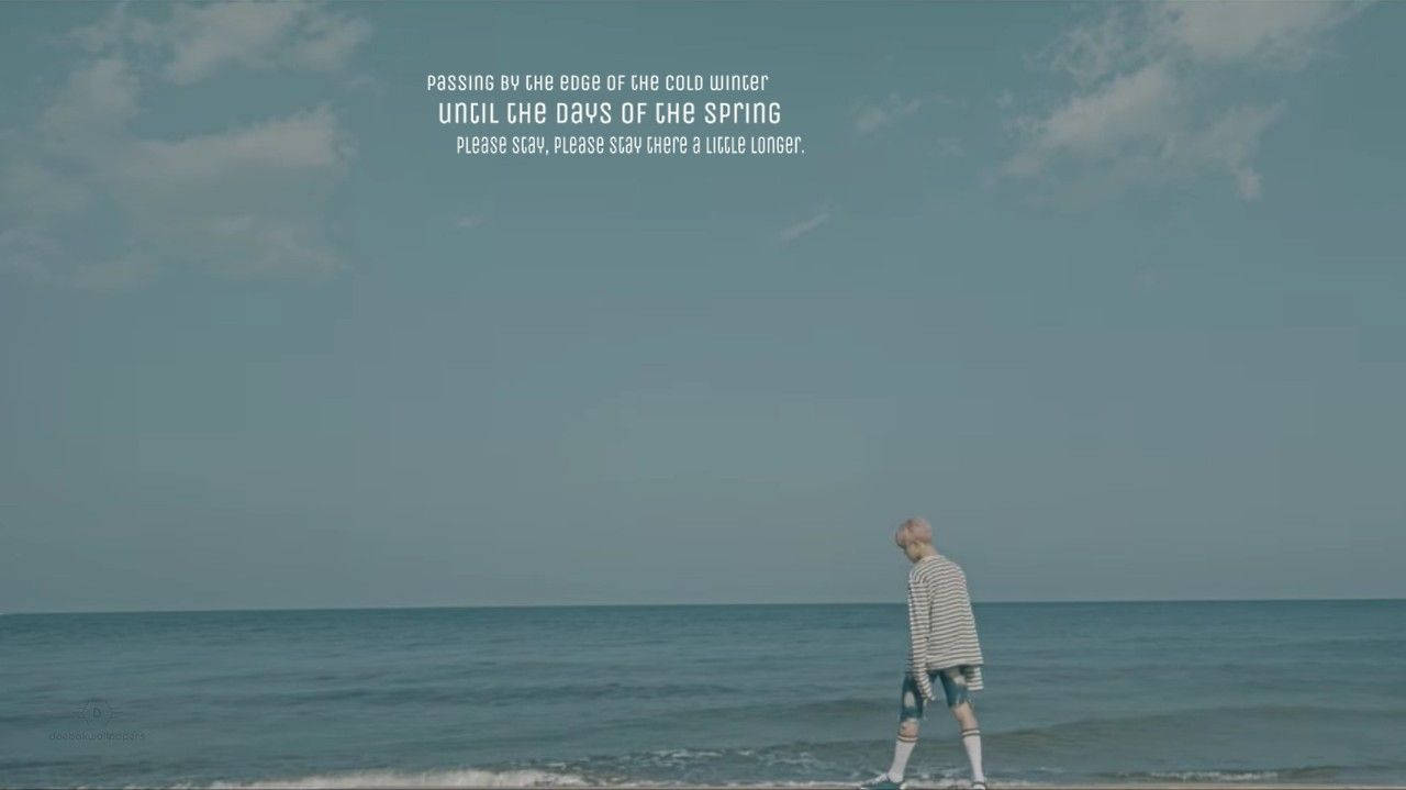 BTS Jimin thẩm mỹ trên bãi biển Hình nền