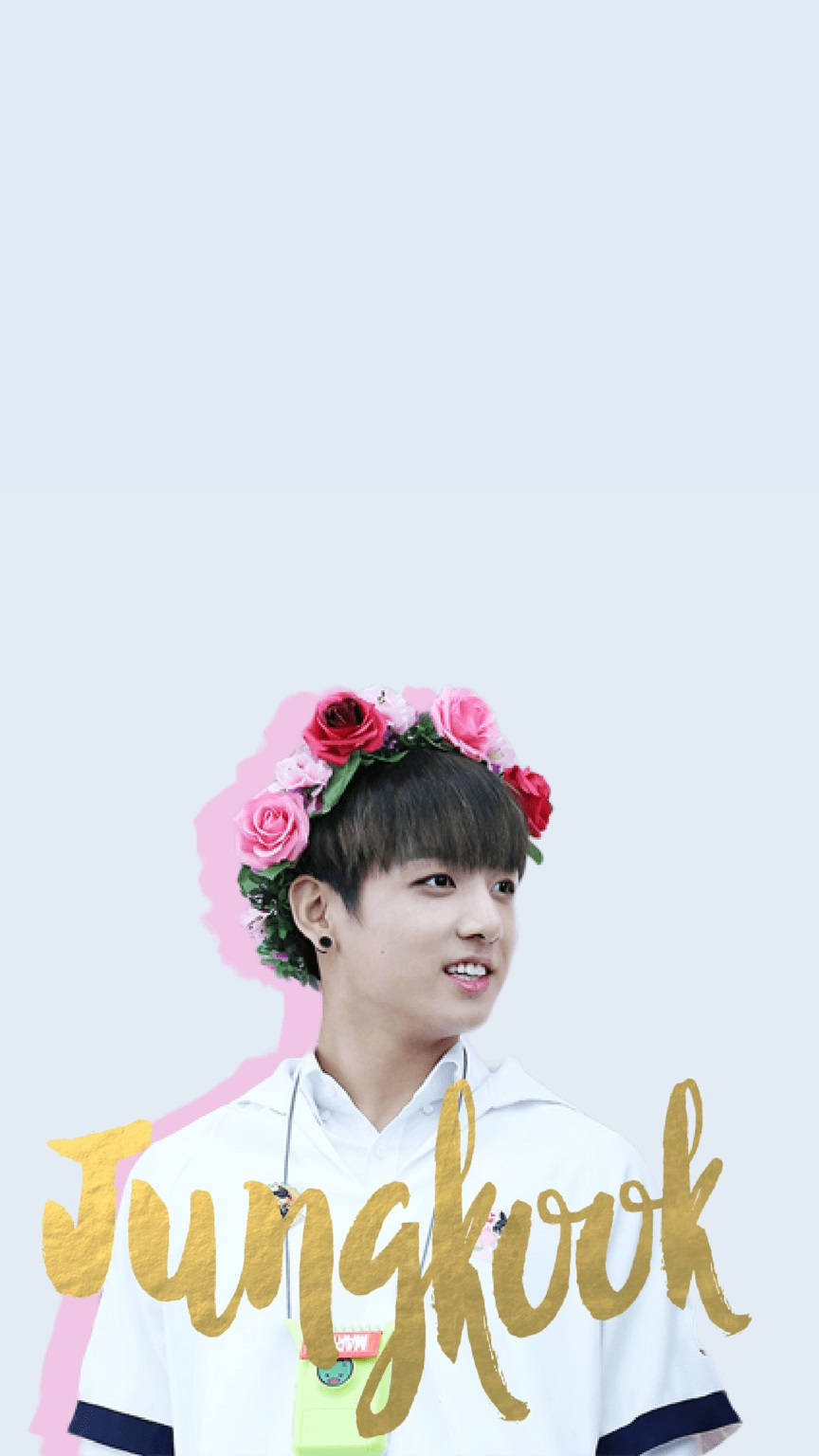 BTS Jungkook Dễ Thương Với Vòng Hoa Hồng Hình nền