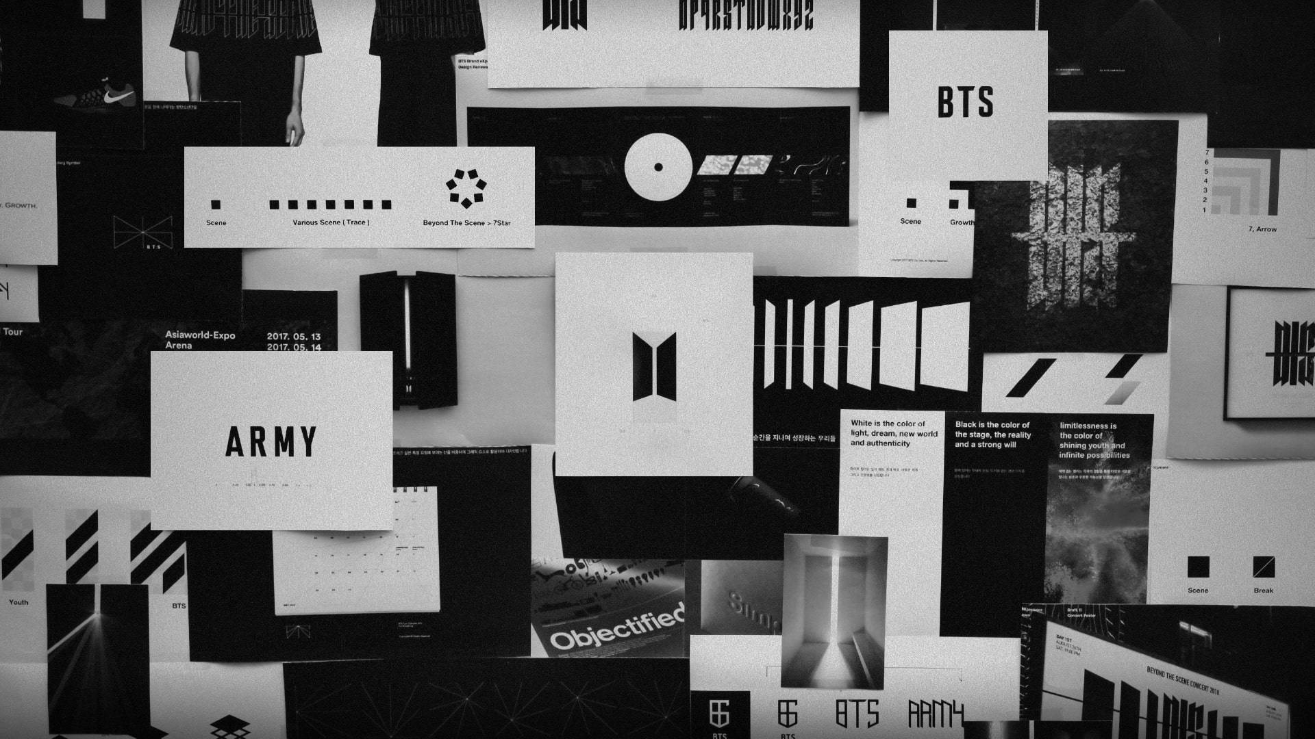 BTS Logo Đen Phong Cách Thẩm Mỹ