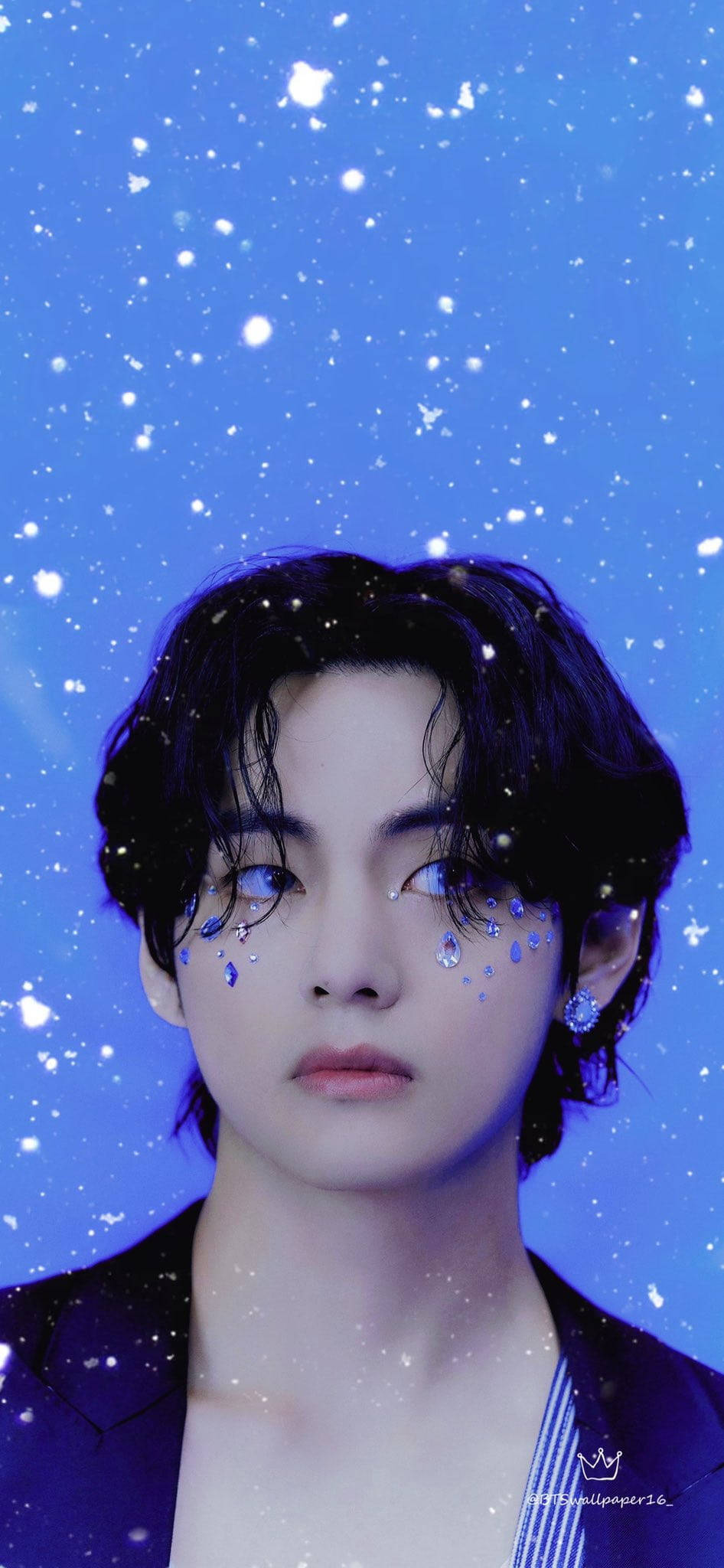 BTS Tae Hyung đá quý trên mặt Hình nền