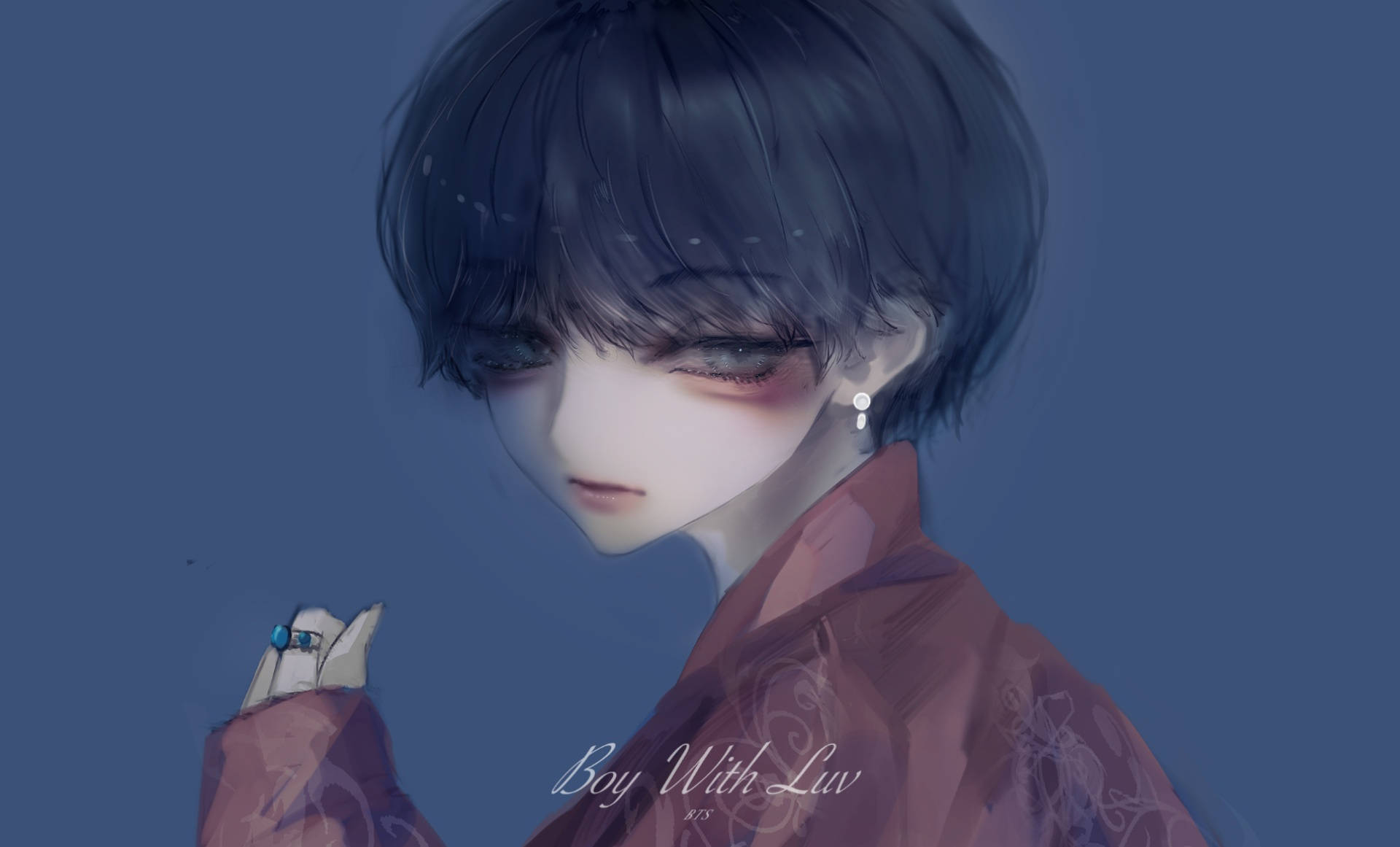 BTS V Anime Nghệ Thuật Thẩm Mỹ Hình nền