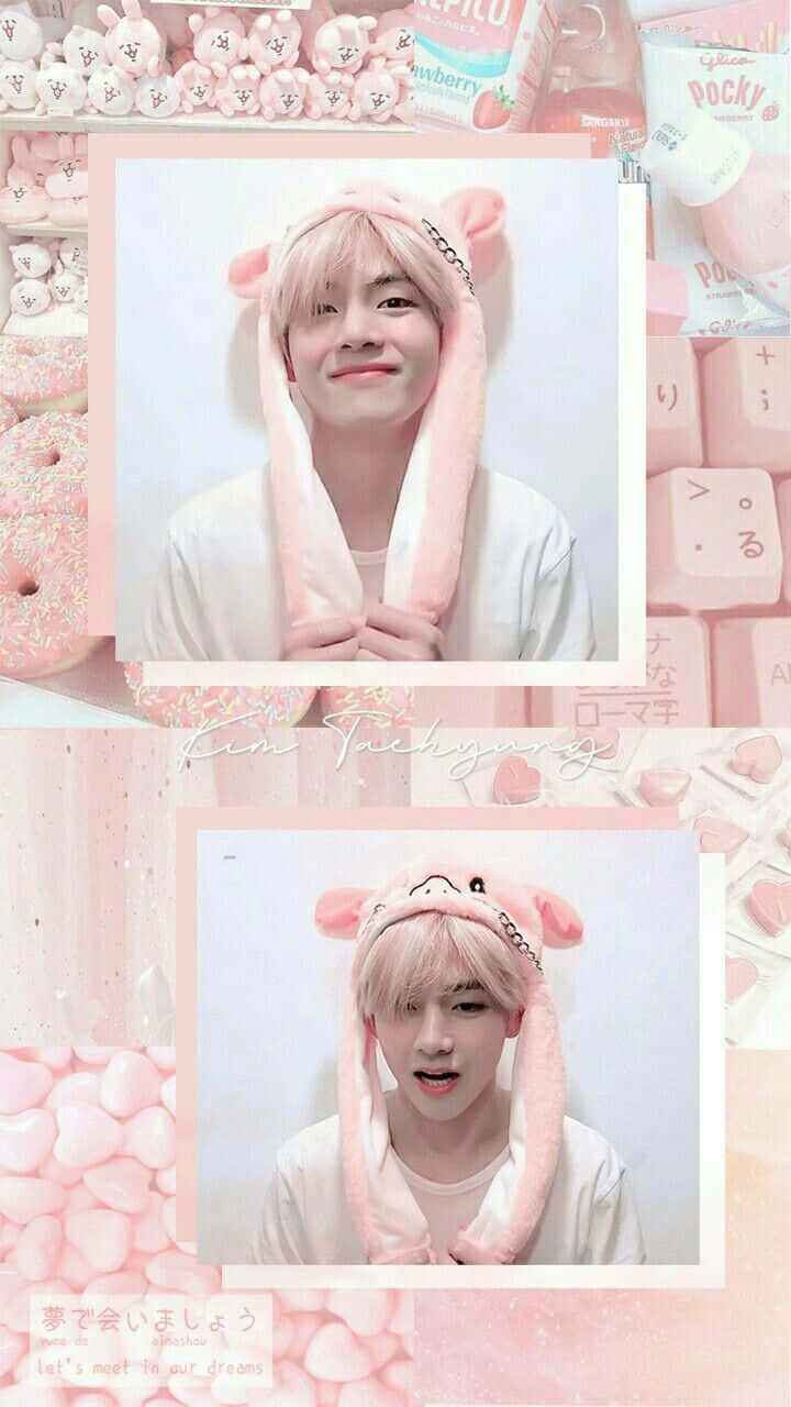BTS V tạo dáng trước ống kính Hình nền