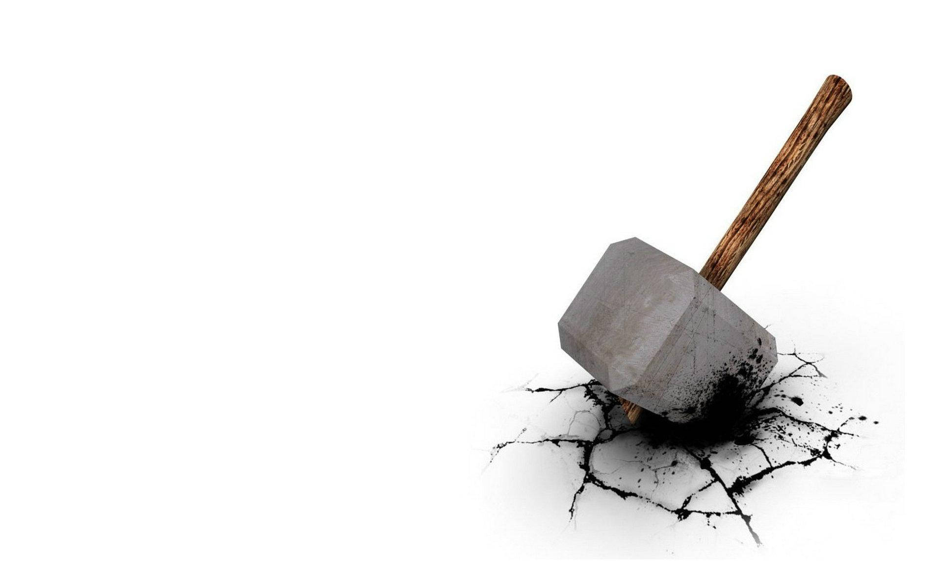 Búa Thor đập nứt mặt đất Hình nền