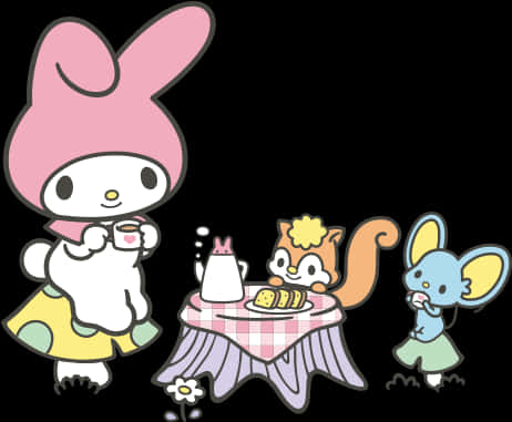 Bữa tiệc trà của My Melody và những người bạn Hình nền