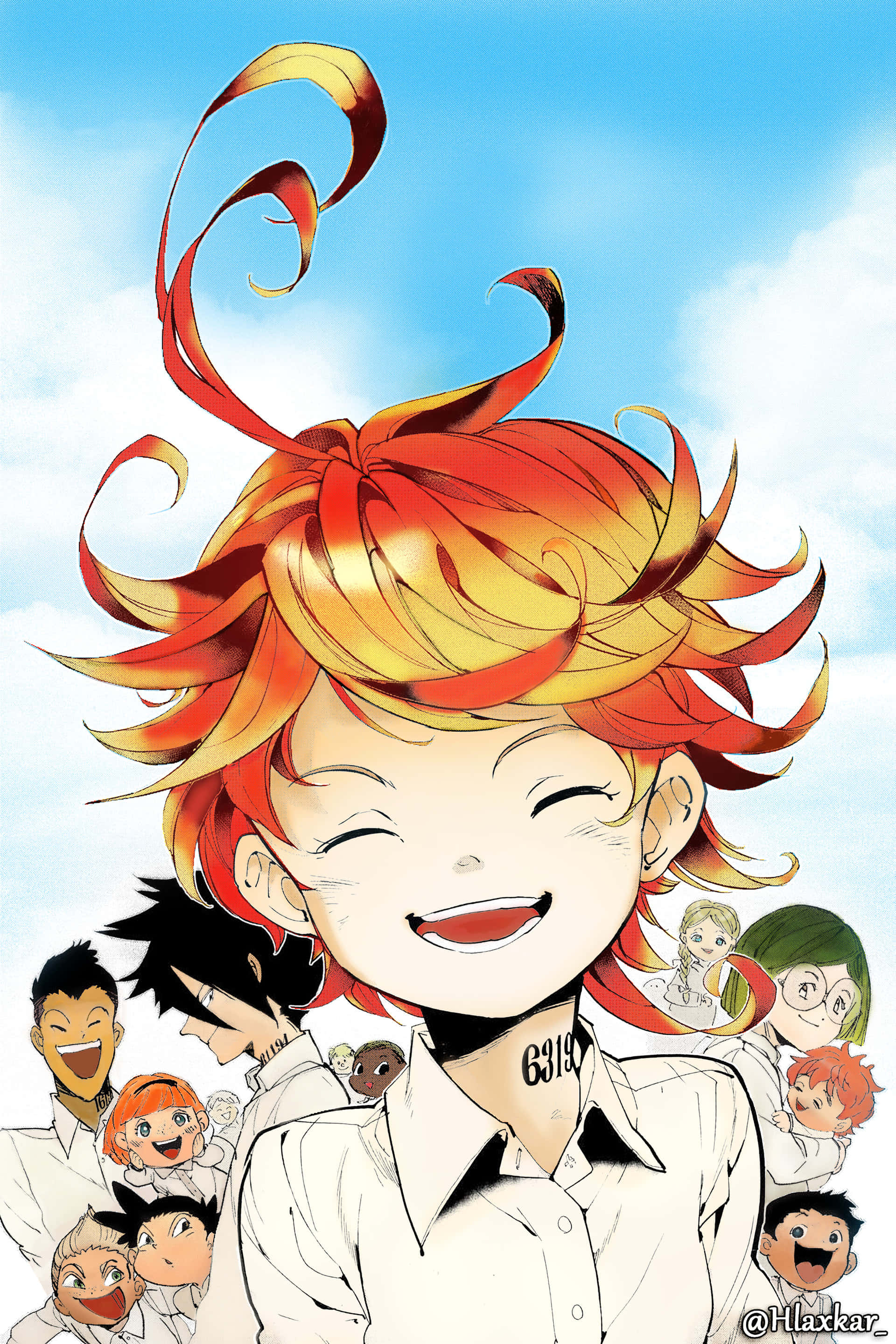 Bức Ảnh Vui Vẻ Của The Promised Neverland Hình nền