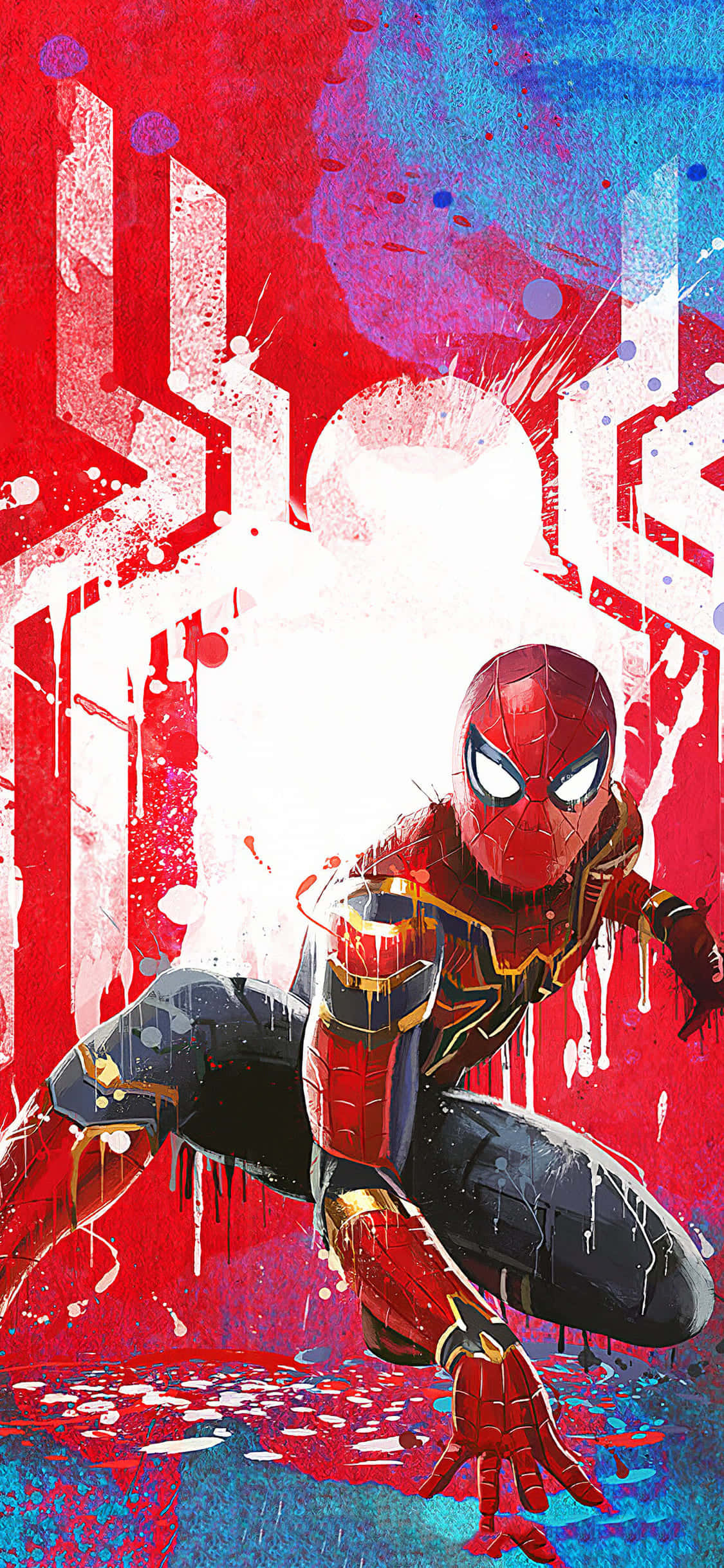 Bức Tranh Tường Spiderman Hoành Tráng Về Đêm Hình nền