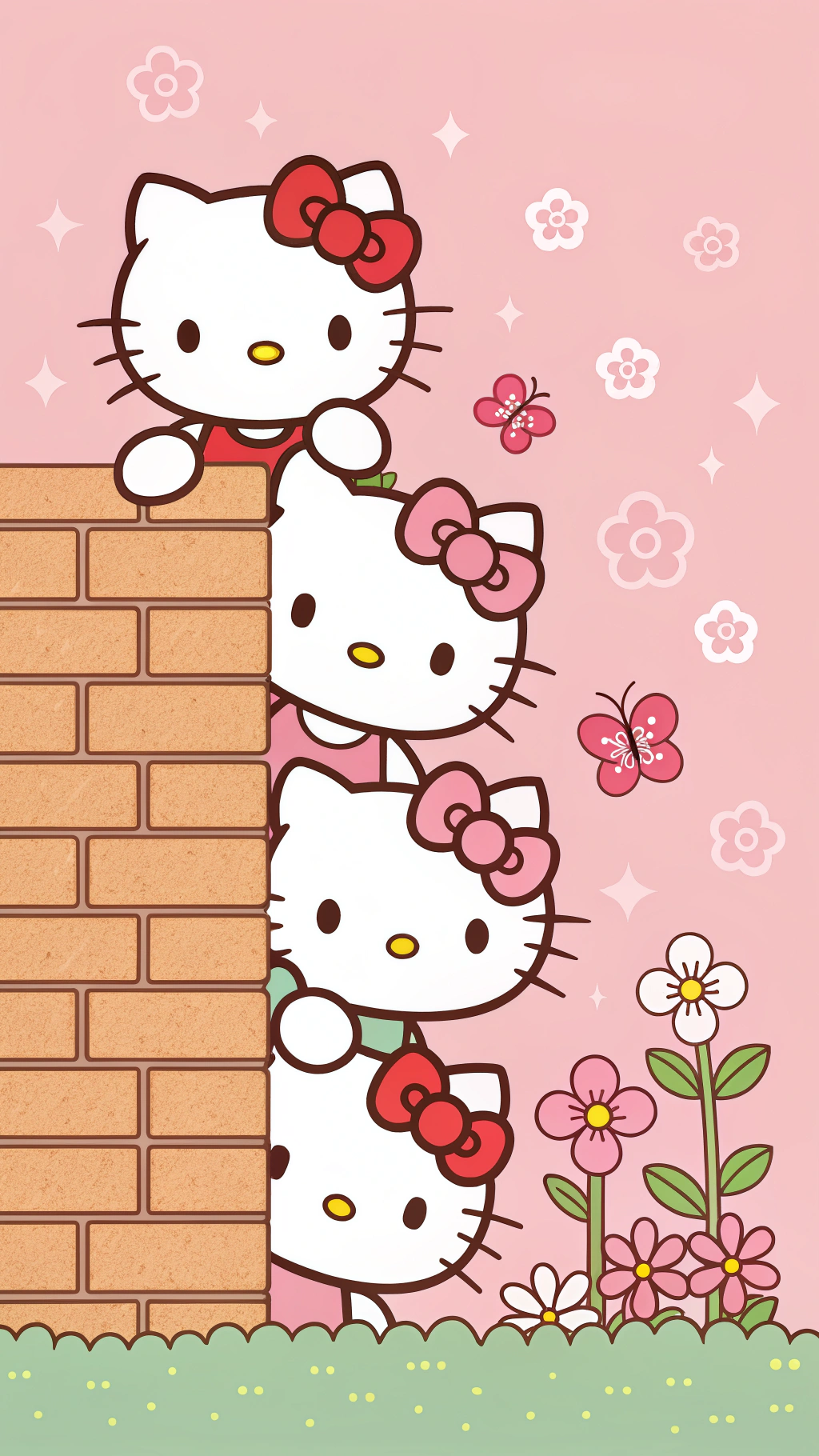 Bức Tường Sau Lưng Hello Kitty Lộ Diện Gây Sốc Hình nền