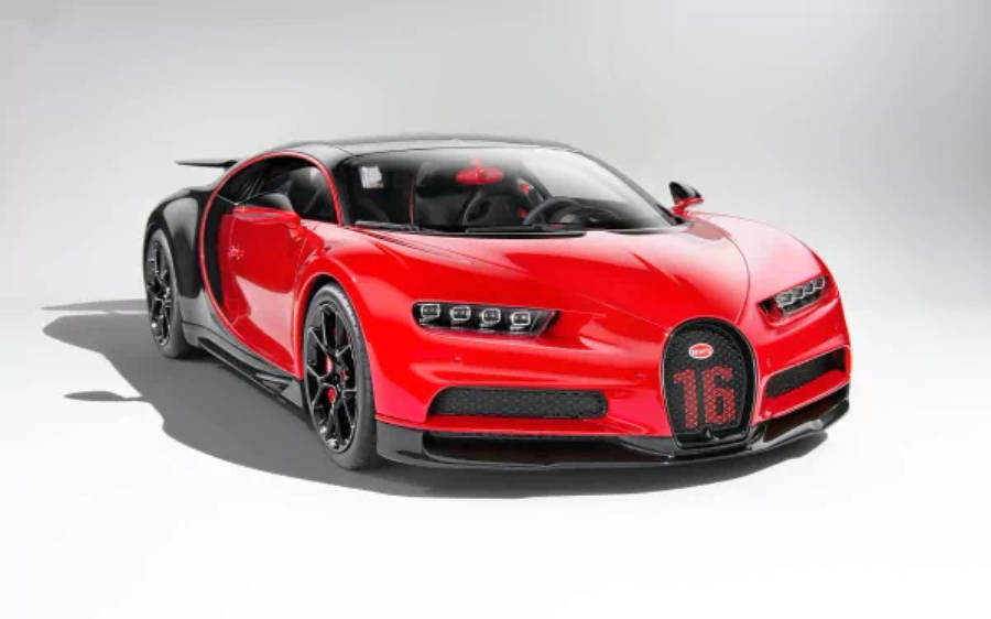 Bugatti Chiron màu đỏ 4K Hình nền