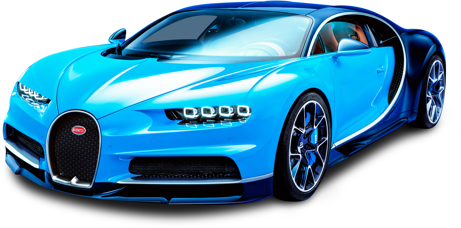 Bugatti Chiron màu xanh nhìn nghiêng Hình nền