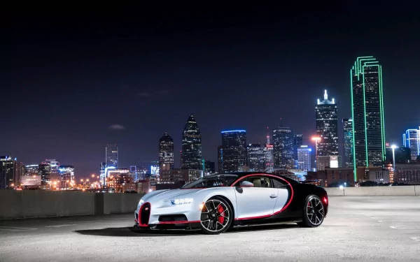 Bugatti Chiron trắng 4k