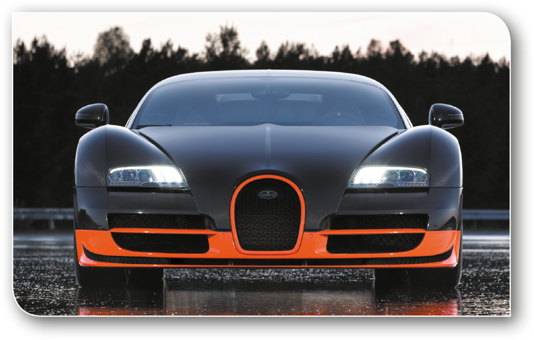 Bugatti Veyron Cam Trước Màu Cam Đen Hình nền