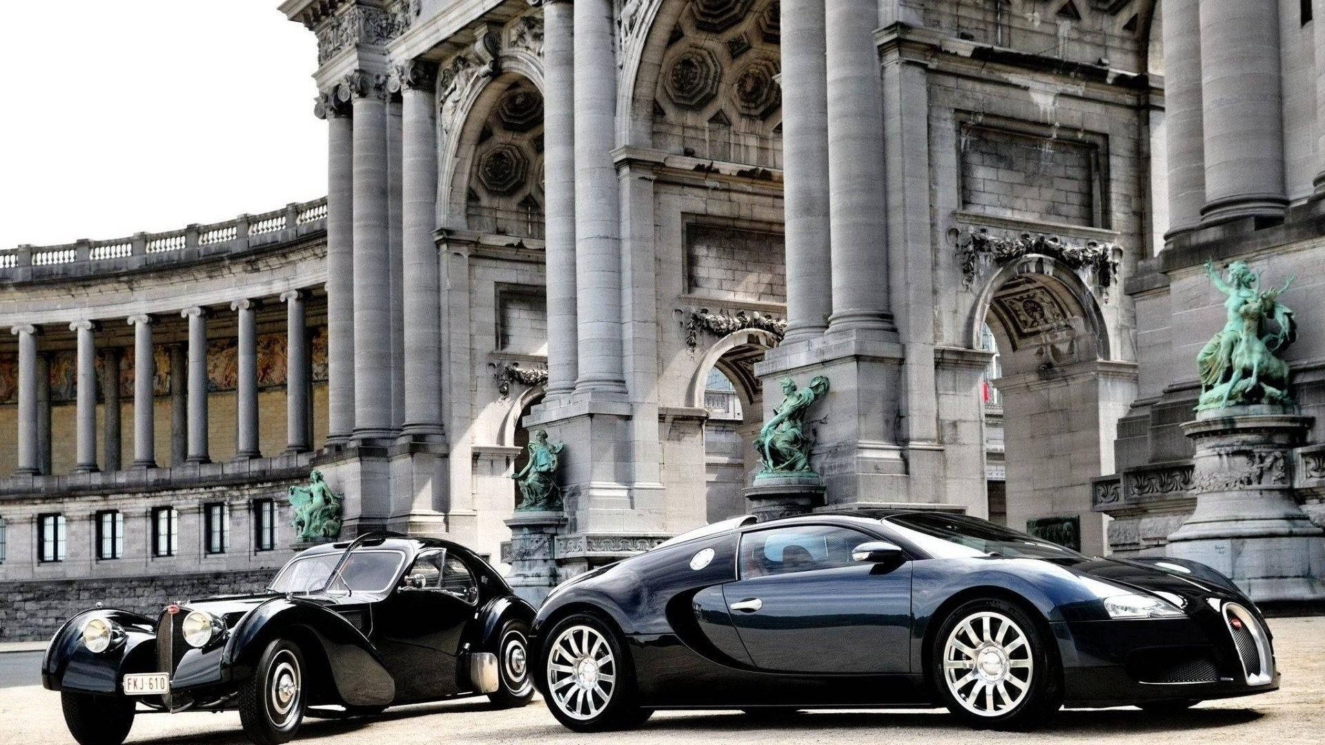 Bugatti Veyron Đỗ Dưới Cổng Vòm Hình nền