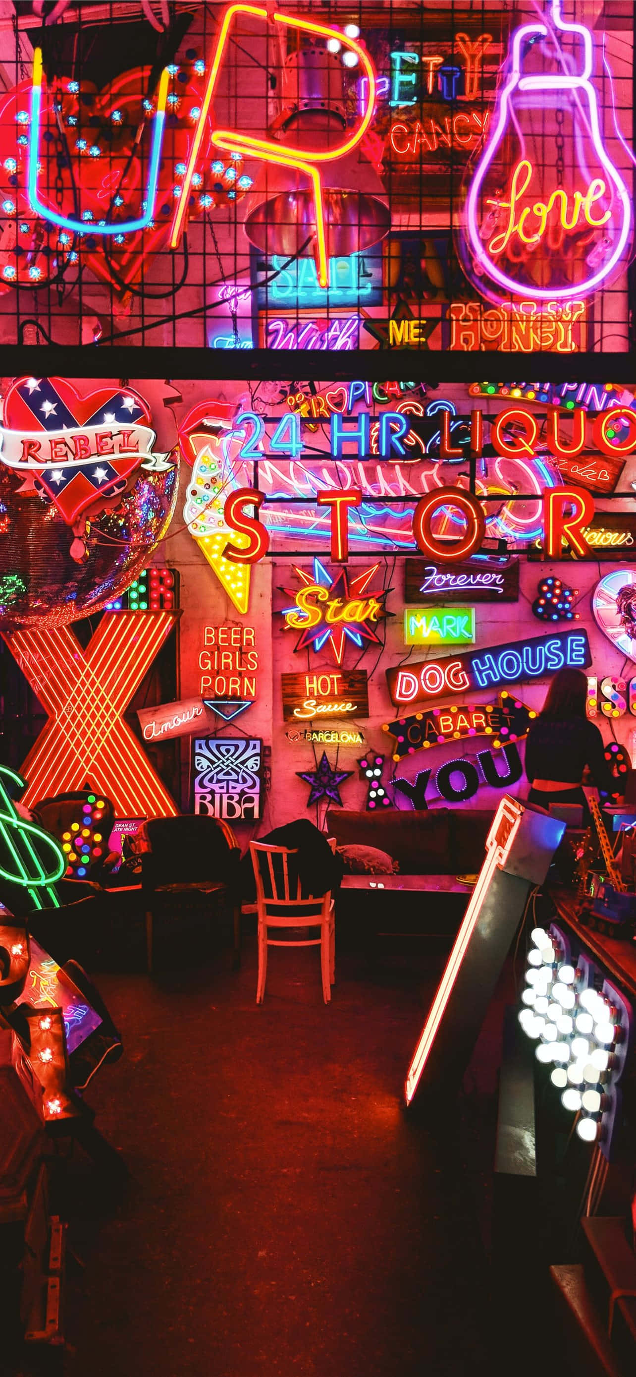 Bùng Nổ Quang Phổ Neon Rực Rỡ Hình nền