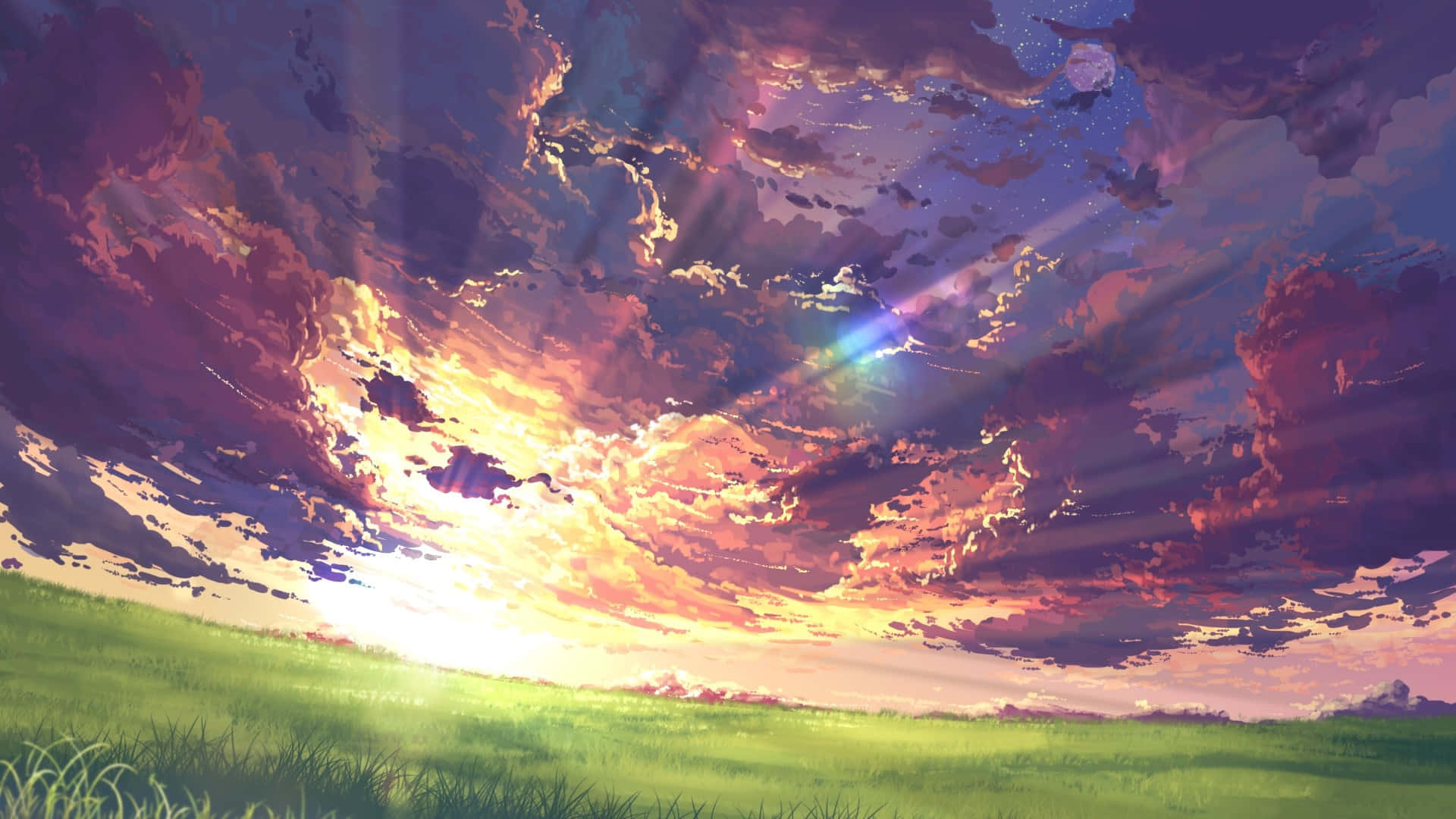"Bước chân vào thế giới phép thuật của Anime Landscape" Hình nền
