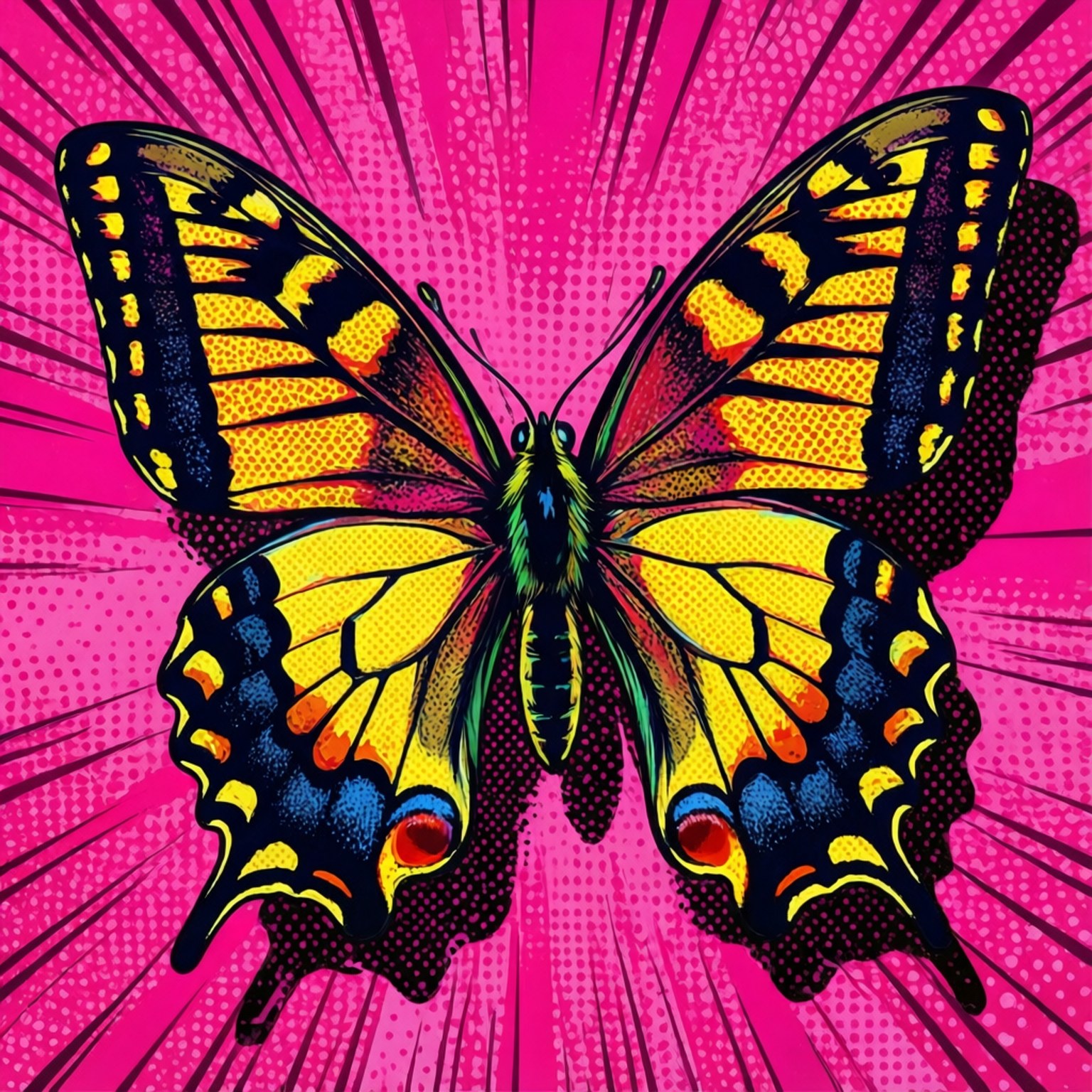 Bướm Nghệ Thuật Pop Art Hình nền