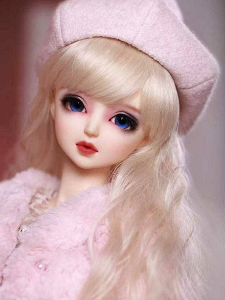 Búp bê Barbie dễ thương với trang phục hồng pastel Hình nền