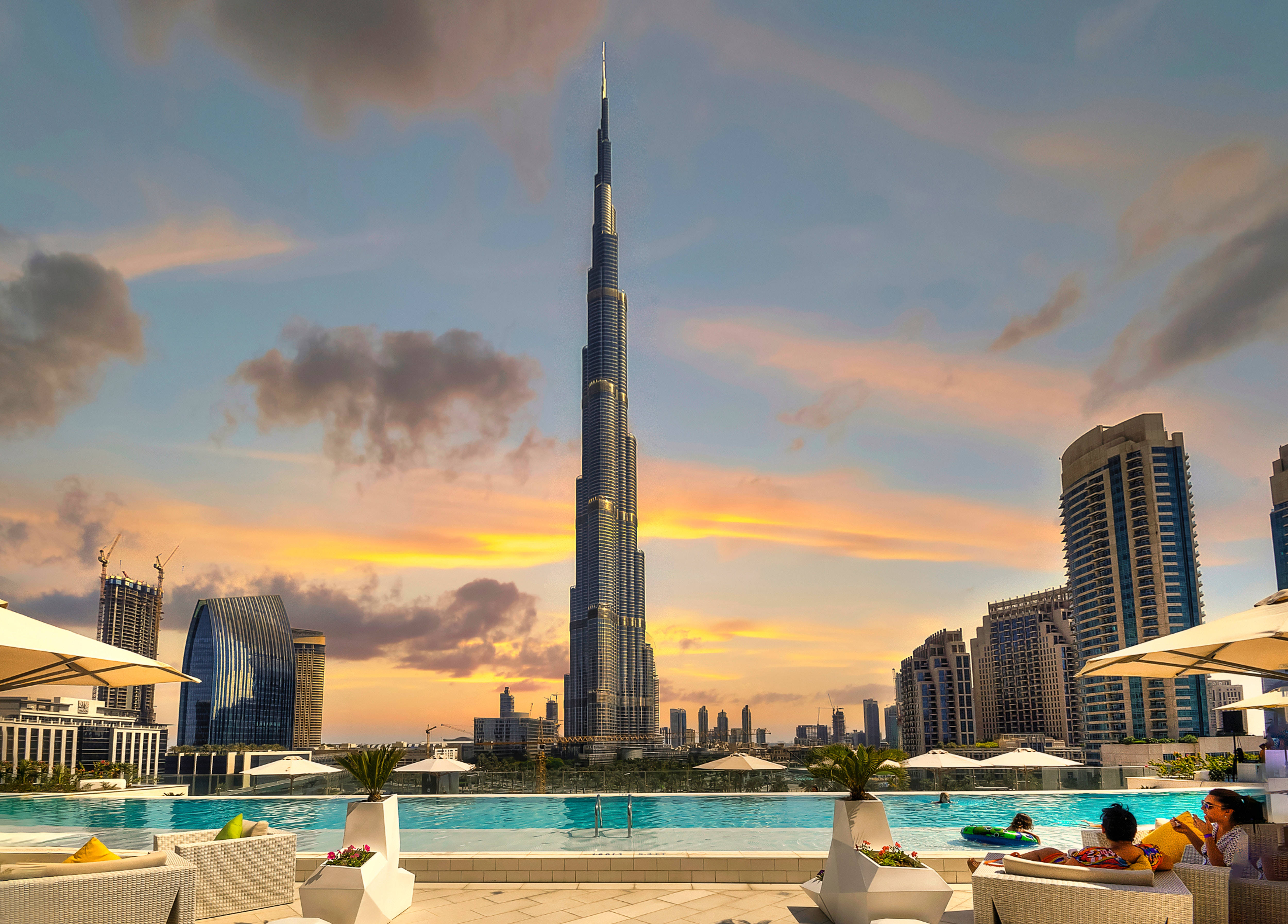 Burj Khalifa đẹp như tranh vẽ ở Dubai Hình nền