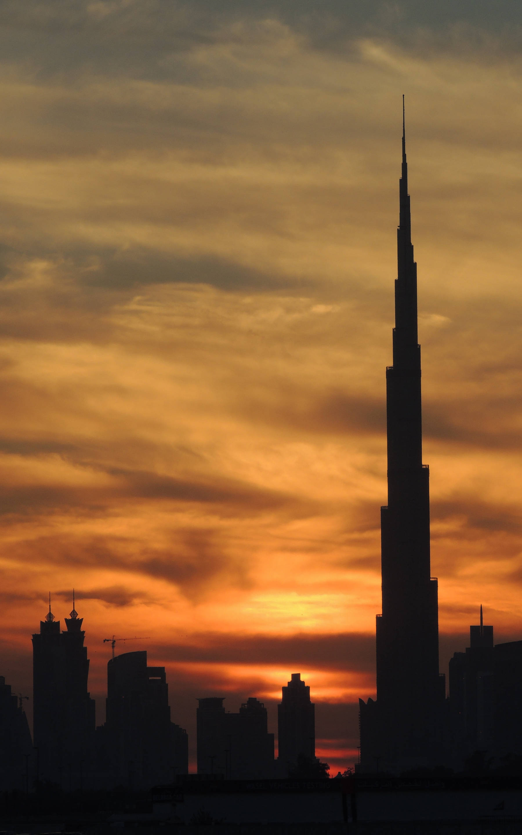 Burj Khalifa Hoàng Hôn Bóng Đổ Hình nền