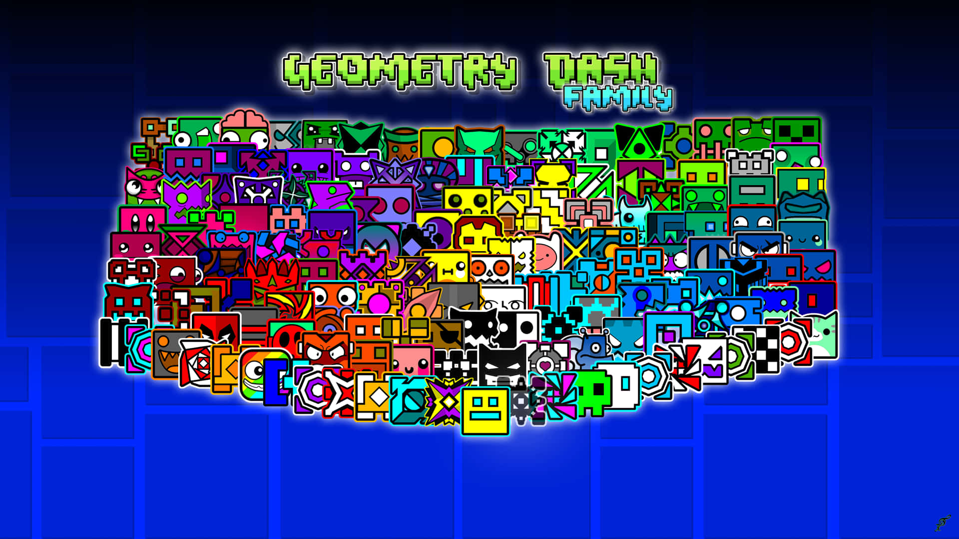Các Nhân Vật Geometry Dash Cùng Nhau Hình nền