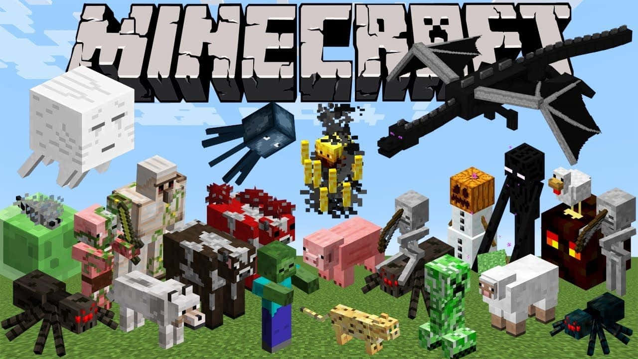 Các Sinh Vật Minecraft Trên Poster Hình nền