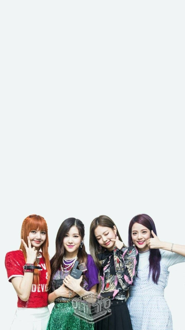 Các thành viên Blackpink trên nền trắng khoảng âm Hình nền