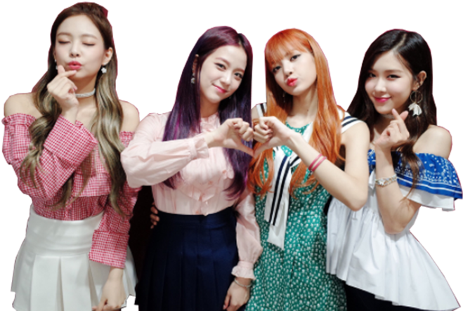 Các thành viên Blackpink tạo dáng dễ thương Hình nền