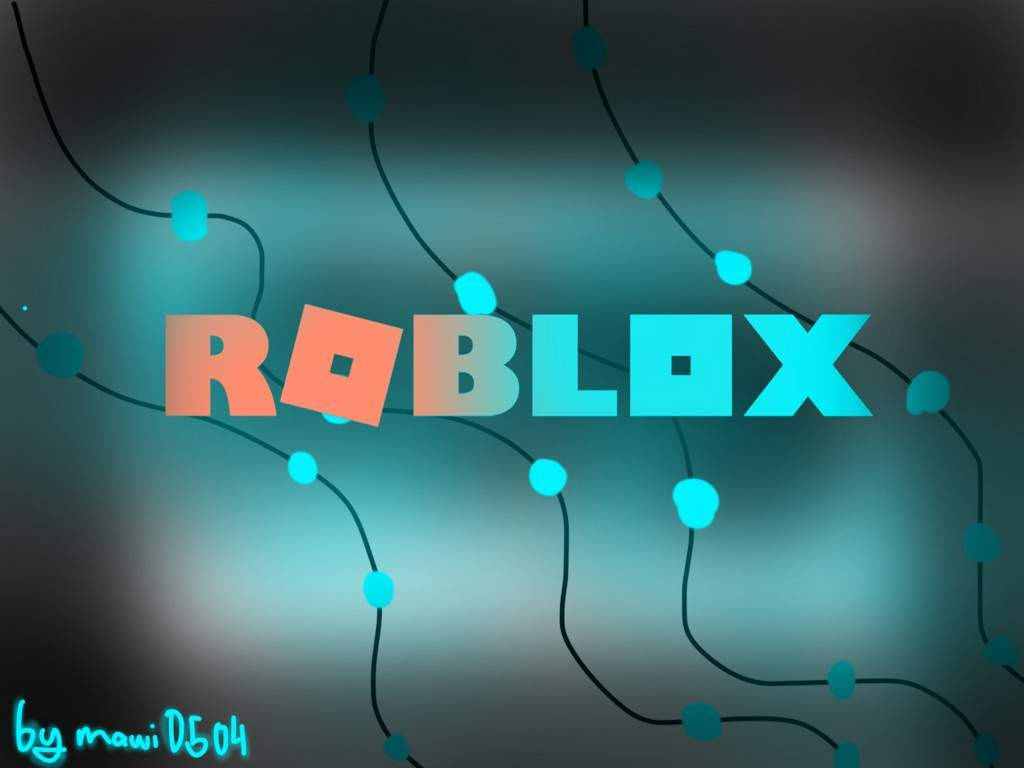 Hình nền nghệ thuật về thiết kế logo của trò chơi video Roblox.